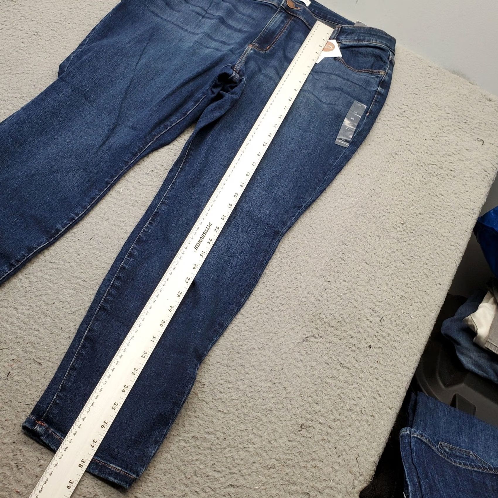 Vintage Lane Bryant Signature Fit Jeans Womens 20 Blue Mid Rise Skinny Leg Jeans Size 42" / US 20 - 4 Thumbnail
