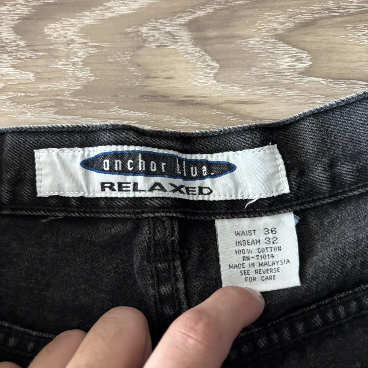 Japanese Brand Crazy Vintage 90s Black Grunge Essential Denim Jeans! 33x32 Size US 33 - 7 Thumbnail