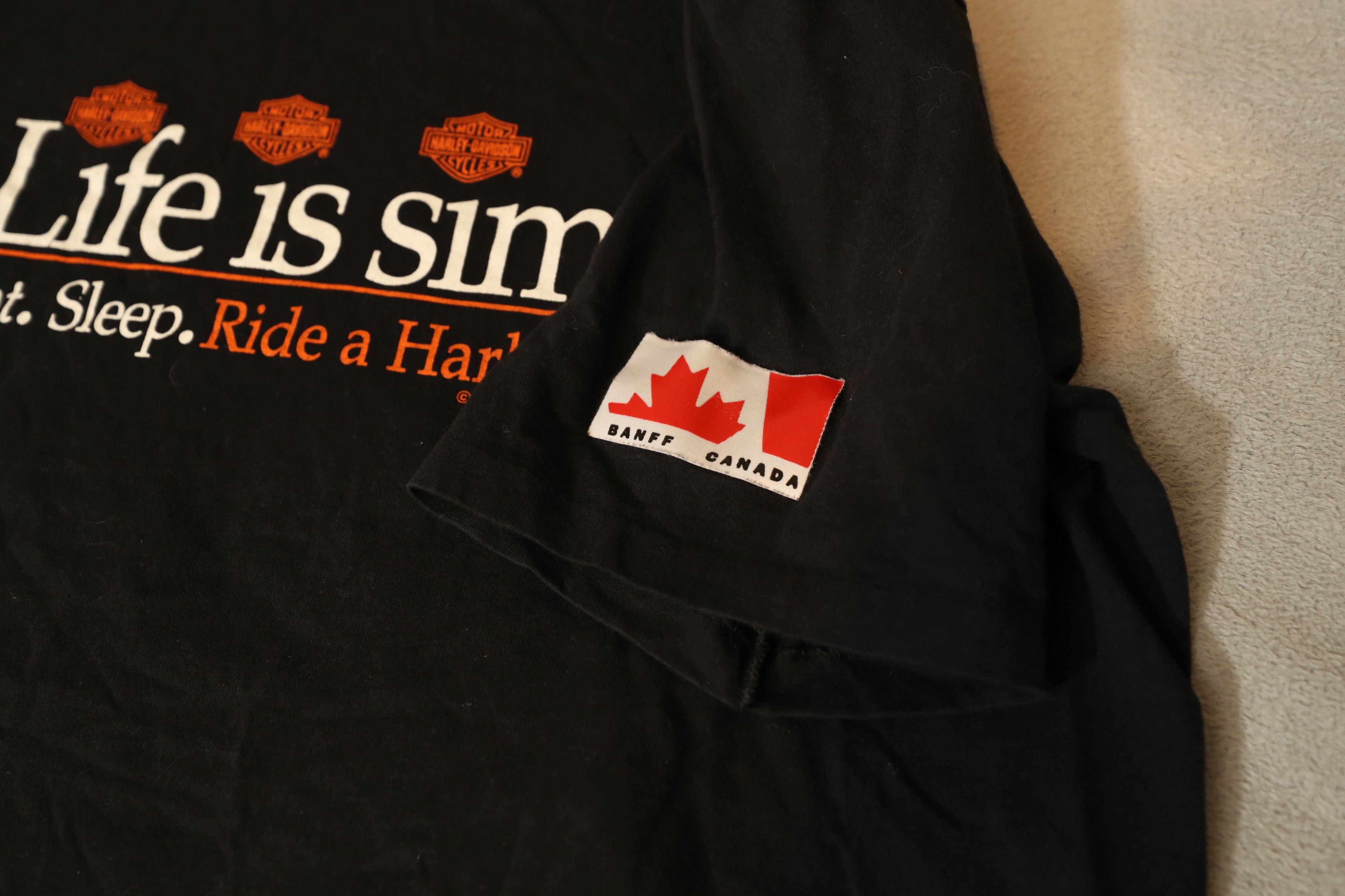 Harley Davidson Harley Davidson 2000 Eat Sleep Ride a Harley Banff Tee (M) Size US M / EU 48-50 / 2 - 8 Thumbnail
