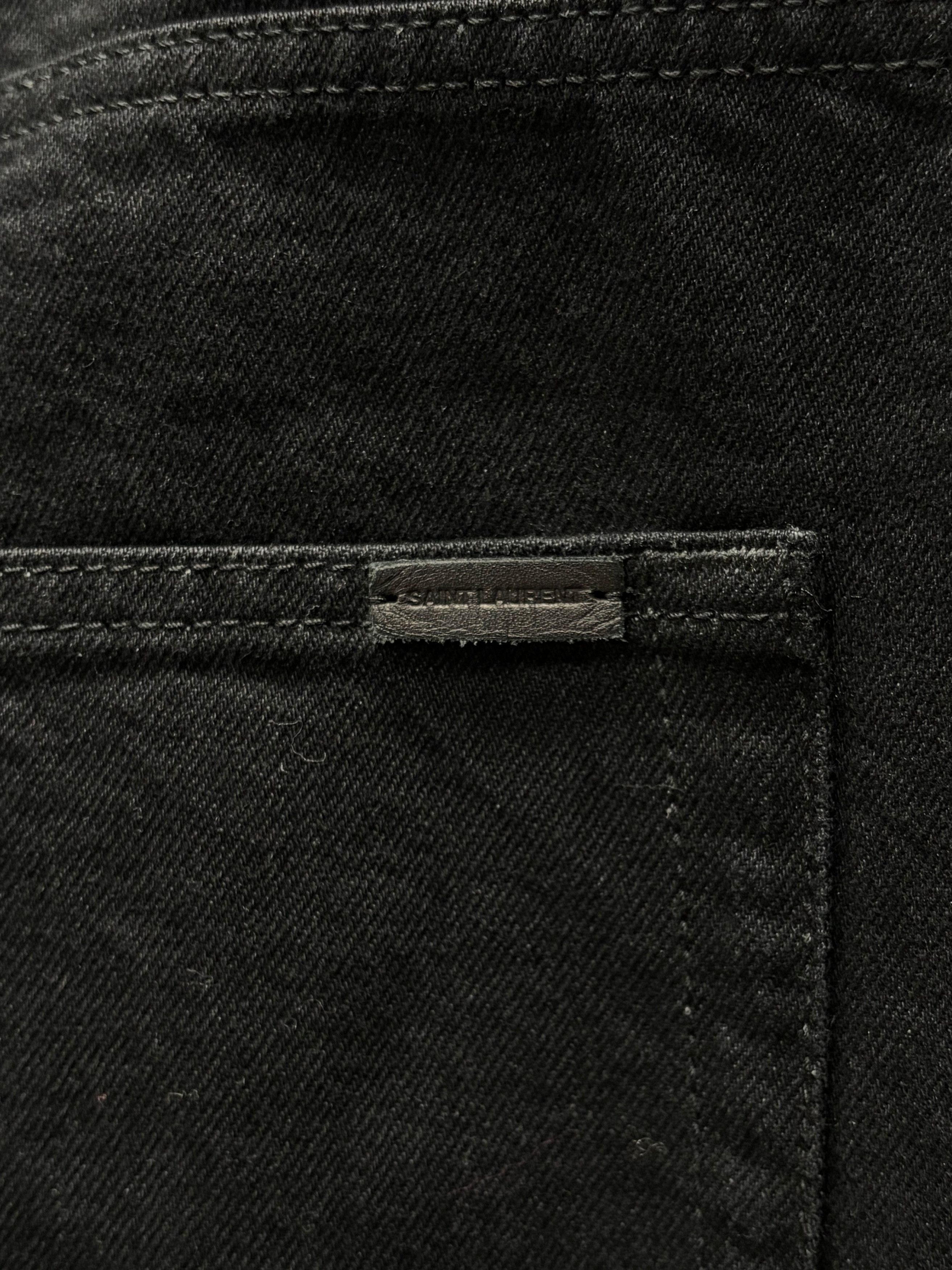 Saint Laurent Paris 2021 Saint Laurent ‘D27’ Black Straight Cut Denim Size US 33 - 5 Thumbnail