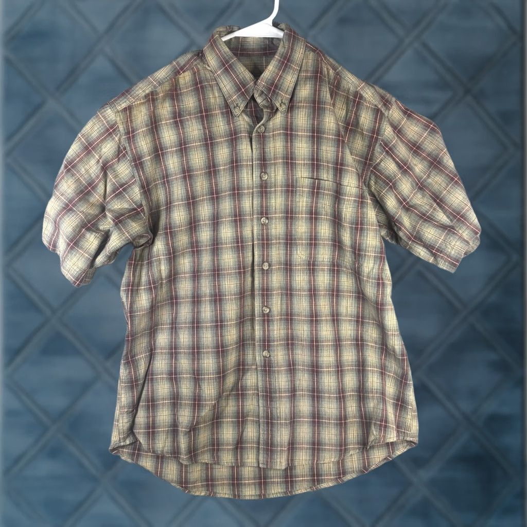 Vintage Woolrich Shirt Mens M Beige Plaid Short Sleeve Button Front Casual Size US M / EU 48-50 / 2 - 1 Thumbnail