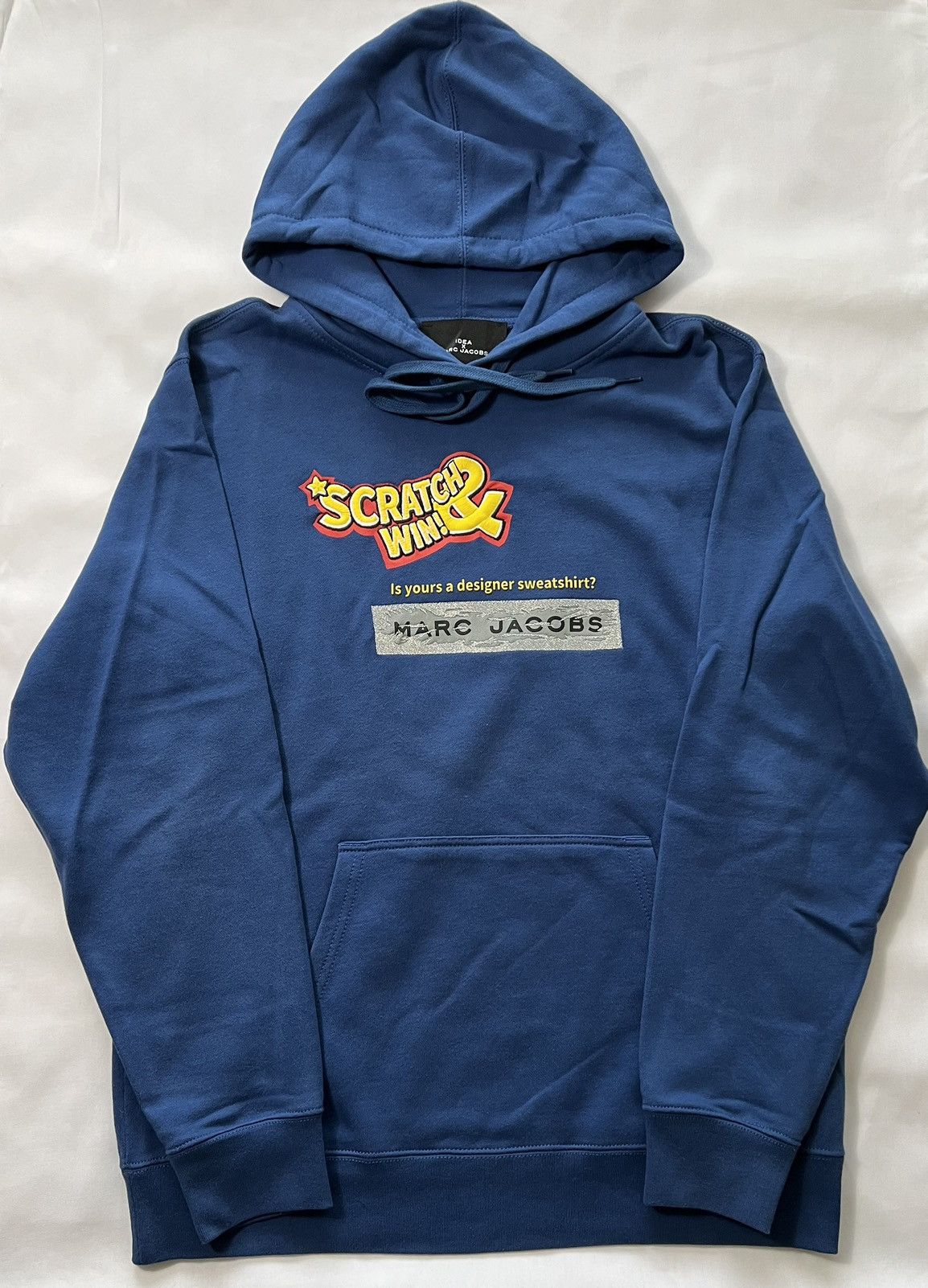 image of Avanope x Idea Marc Jacobs X Idea Scratch & Win Hoodie in Blue, Men's (Size Medium)