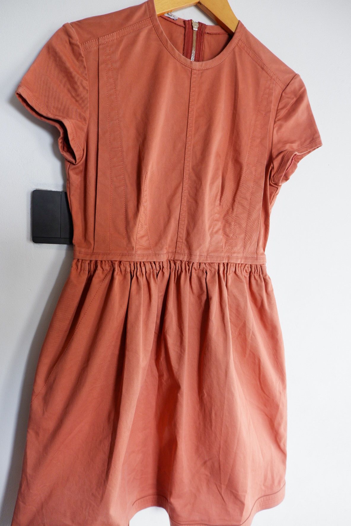 Miu Miu 2020 Miu Miu Cotton Twill Midi Dress Size M / US 6-8 / IT 42-44 - 5 Thumbnail