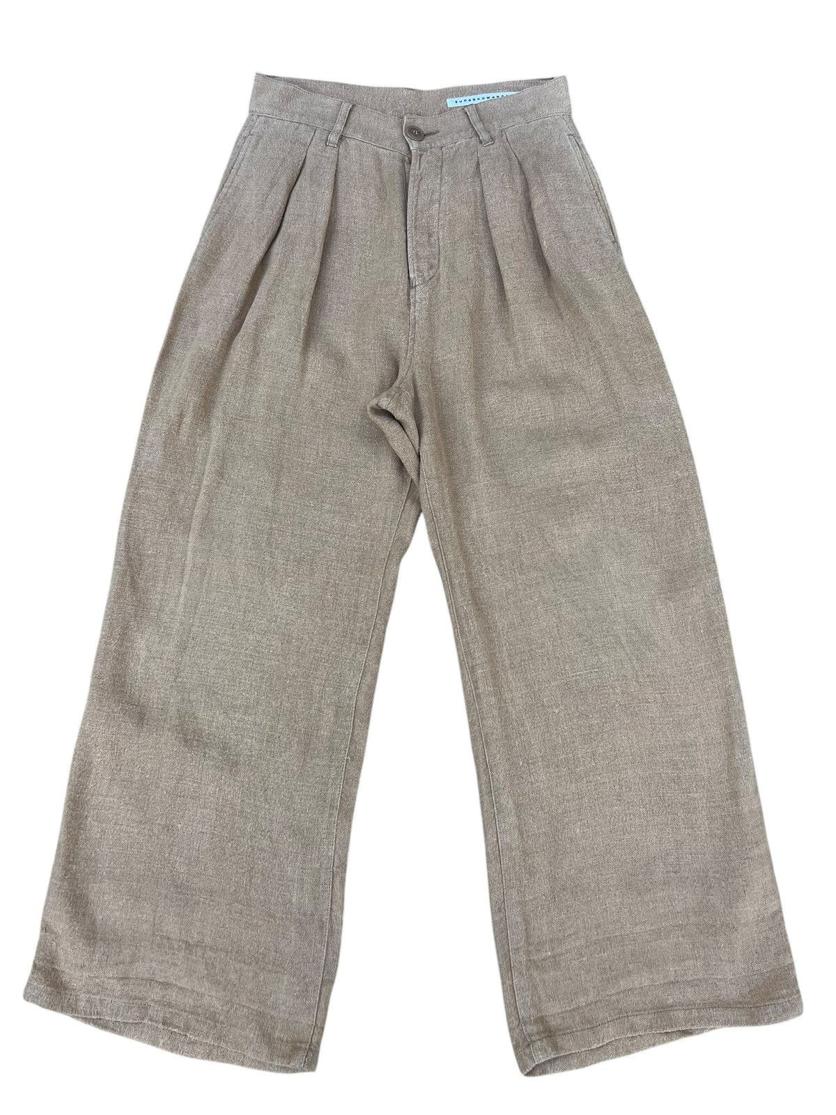 Issey Miyake Issey Miyake Sunaokuwahara Wide Loose Linen Trouser Pant Size US 30 / EU 46 - 3 Thumbnail