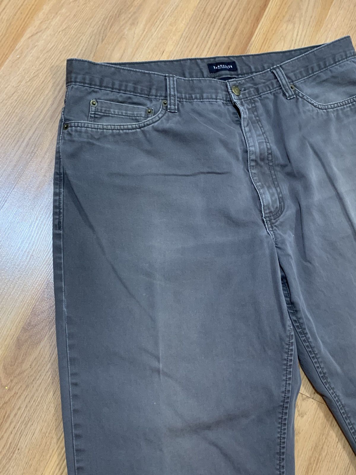 Van Heusen × Vintage 36x29- Van Heusen 5-Pocket Faded Baggy Jean Pants (Grey) Size US 36 / EU 52 - 3 Thumbnail