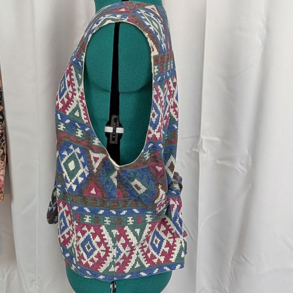 J. Jill × Vintage (Actual) Vintage J. Jill Western Geometric Print Vest Size L / US 10 / IT 46 - 3 Thumbnail