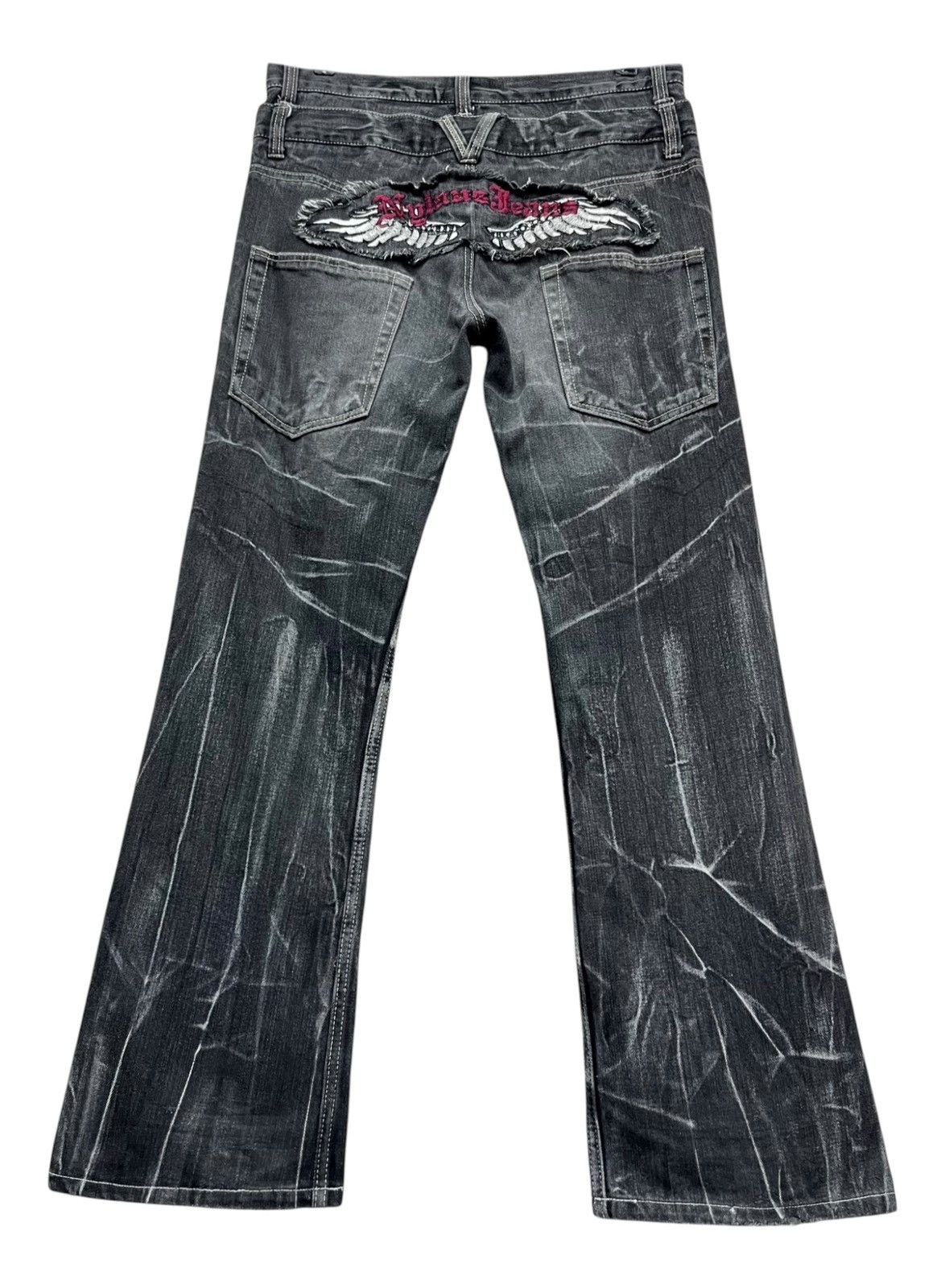 Punk FLARE Double Waist Clawmark Daicock Wings Embroidery🔥