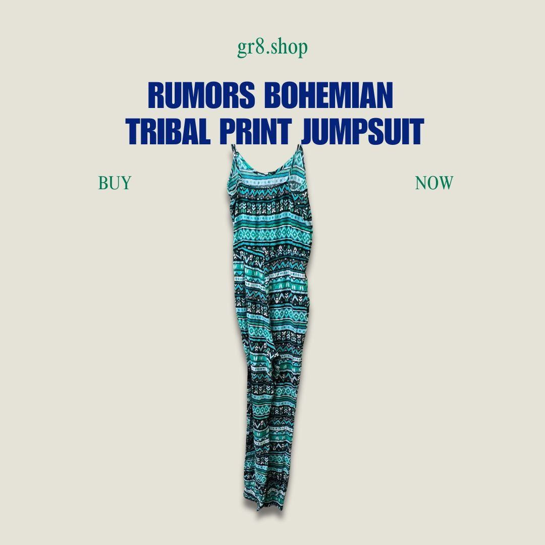 Other RUMORS Bohemian Tribal Print Spaghetti Strap Jumpsuit With P Size M / US 6-8 / IT 42-44 - 1 Thumbnail