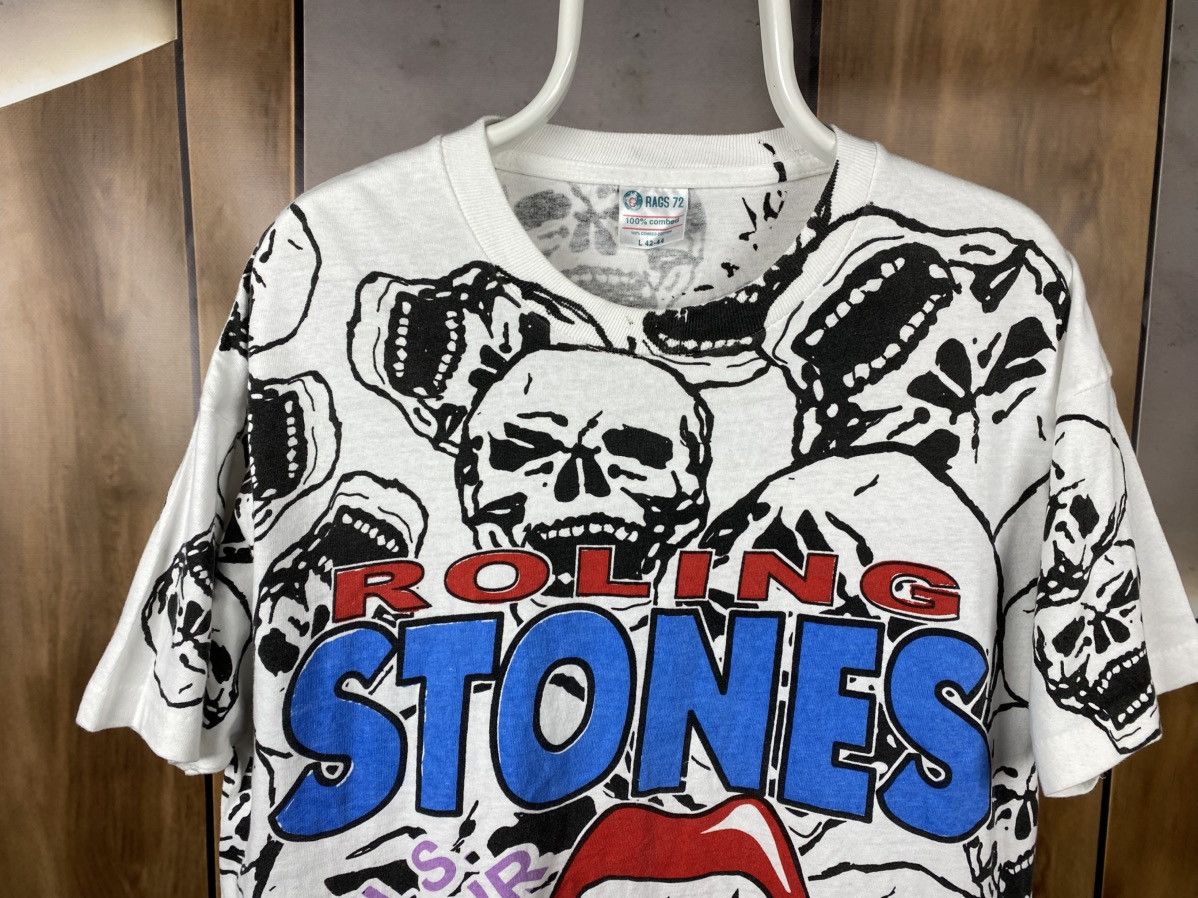 The Rolling Stones 💀Vintage 90s T-Shirt Rolling Stones Overprint U.S Tour Tee💀 Size US L / EU 52-54 / 3 - 6 Thumbnail
