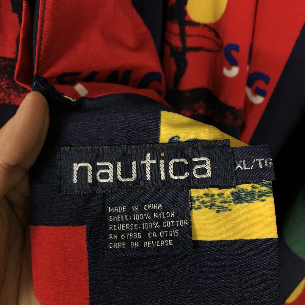 Nautica 🔥90s Bomber Jacket Reversible Overprint Nautica Color Block Size US XL / EU 56 / 4 - 22 Thumbnail