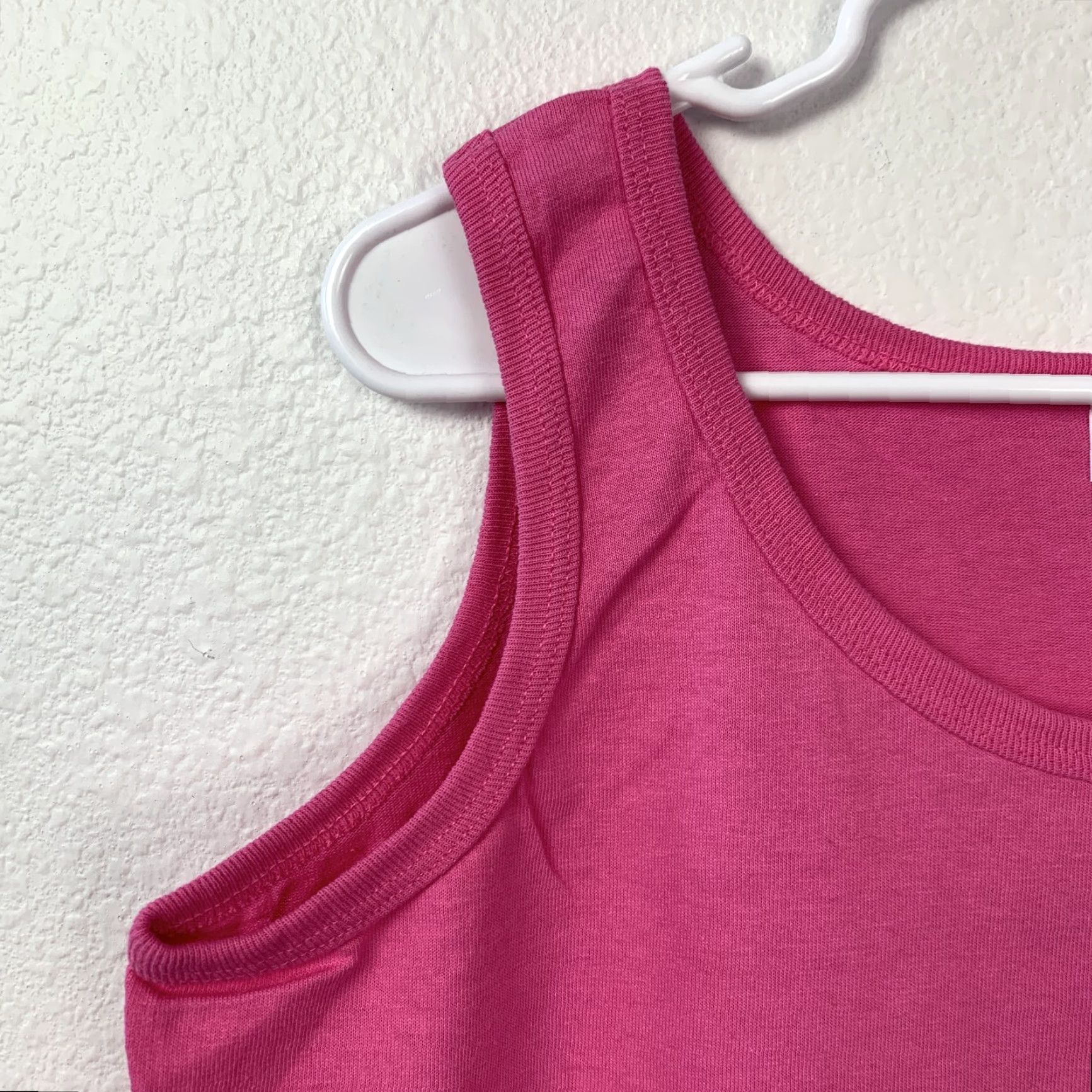 Anvil VINTAGE Anvil Tank Top Shirt Women's M Pink 100% Cotton Sleeveless Deadstock Tank Top Shirt Size M / US 6-8 / IT 42-44 - 2 Thumbnail