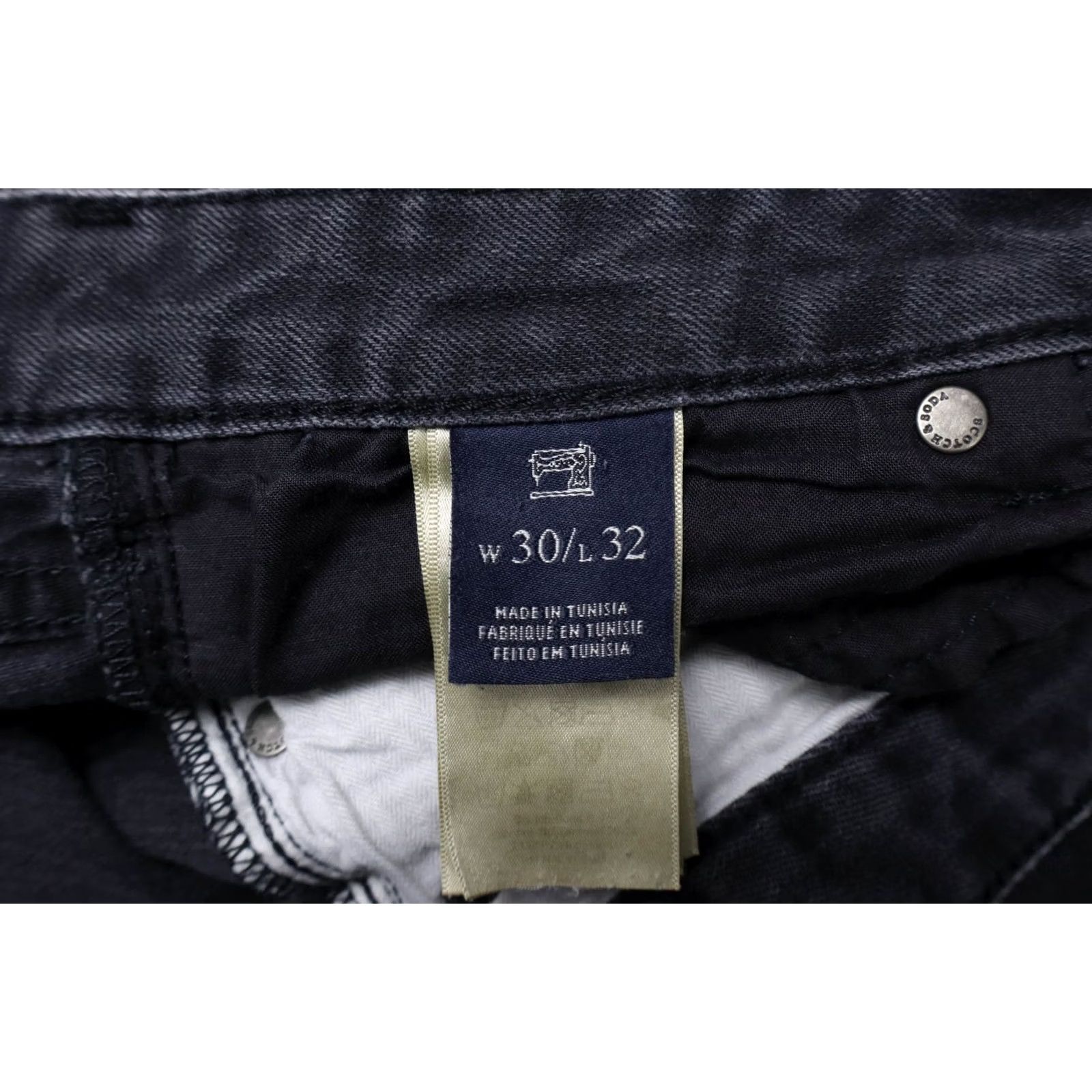 Scotch & Soda SCOTCH & SODA Skim Jeans Men's W30/L32 Stretch Black Slim Size US 30 / EU 46 - 5 Thumbnail