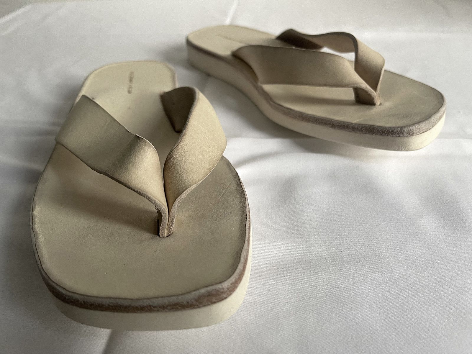 Dimissianos & Miller cow leather and rubber sole artisanal handmade flip-flops Size US 8.5 / EU 41-42 - 6 Thumbnail