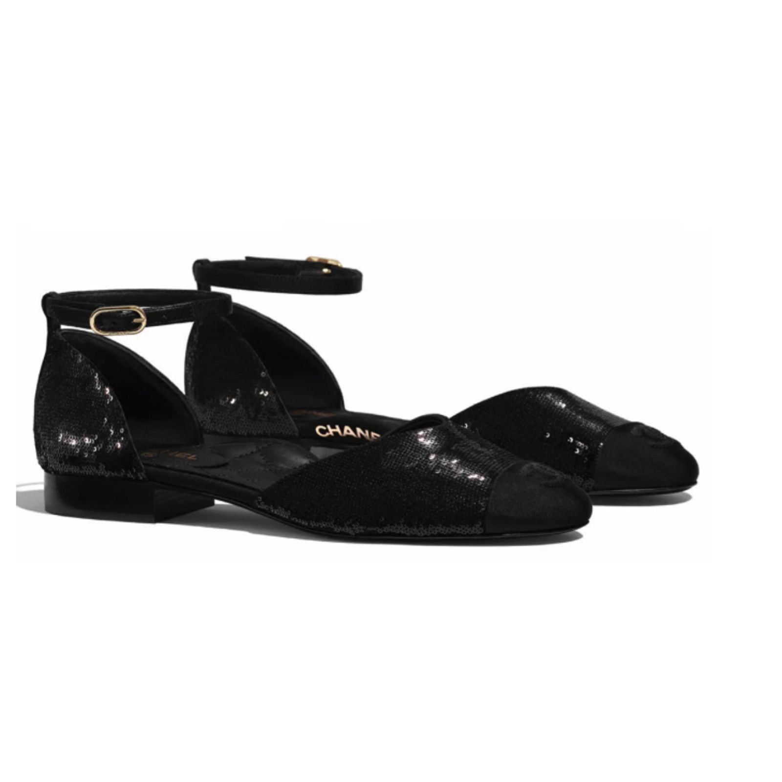 Chanel 20S Sequin Mary Jane Ankle Strap Ballet Ballerina Flat 38 Size US 8 / IT 38 - 3 Thumbnail