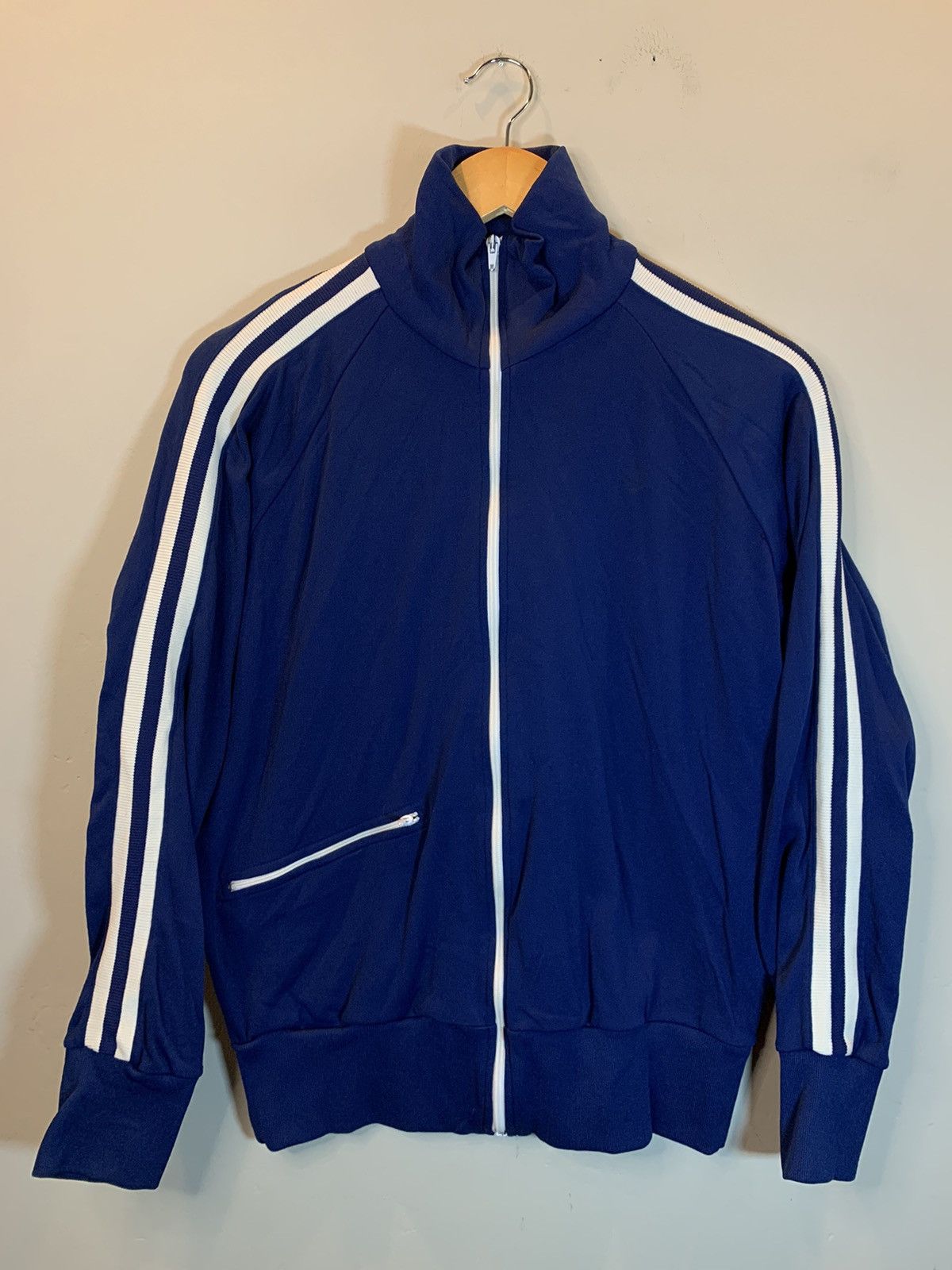 Vintage RARE Vintage 60s/70s Sportswear Striped Warm Up Track Jacket Size US M / EU 48-50 / 2 - 1 Thumbnail