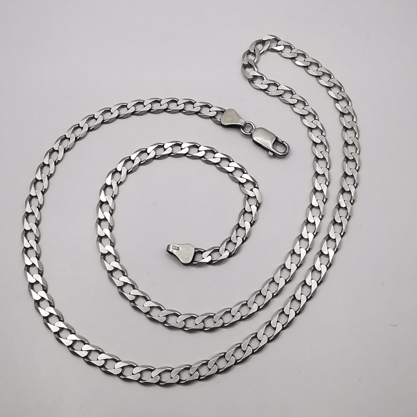 Sterling Silver Vintage Jewelry Chain, 925 Sterling Silver, Signed 18.57g Size ONE SIZE - 5 Thumbnail