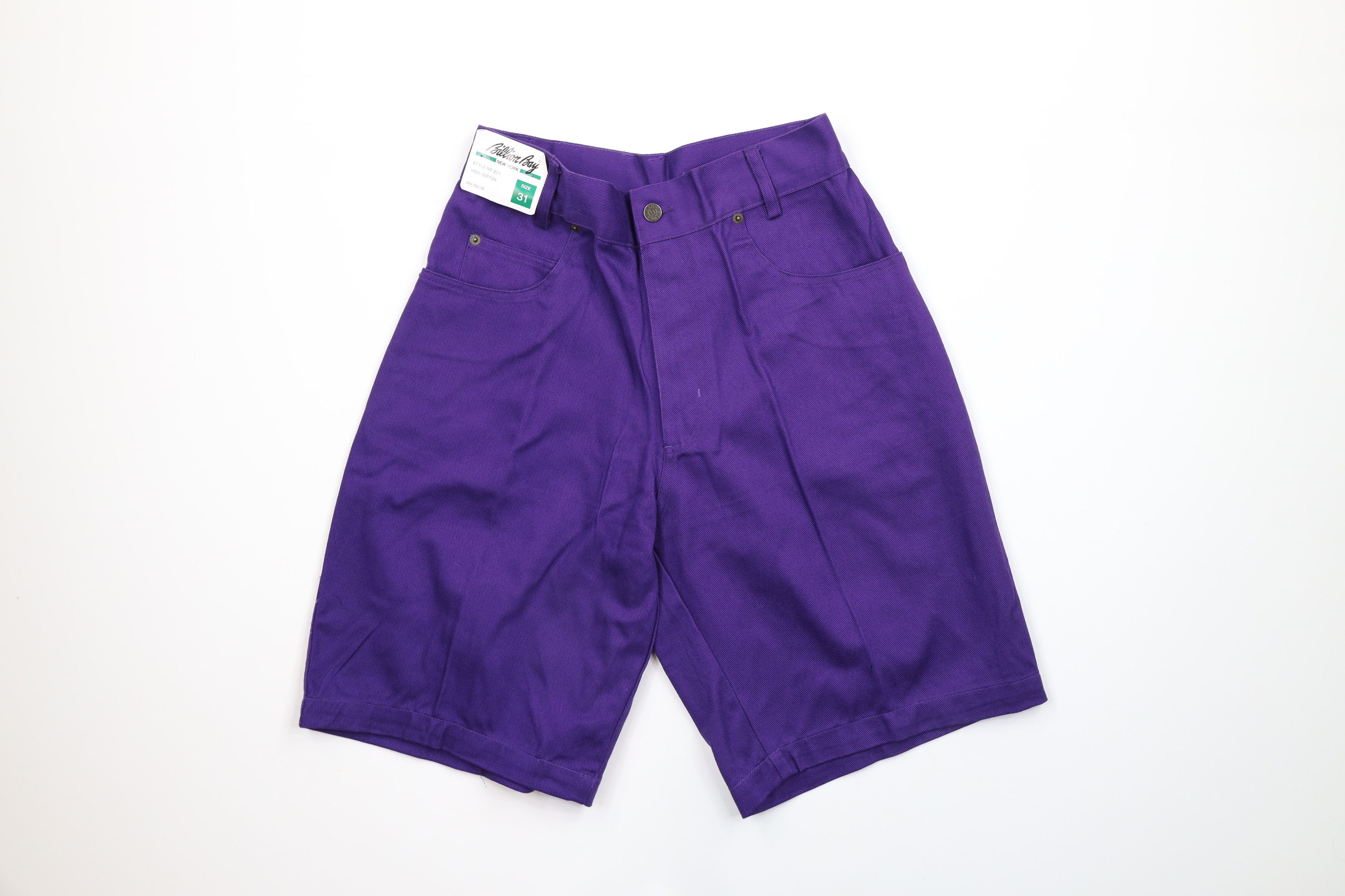 Vintage Deadstock Vintage 90s Streetwear Denim Shorts Jorts Purple Size US 30 / EU 46 - 1 Thumbnail