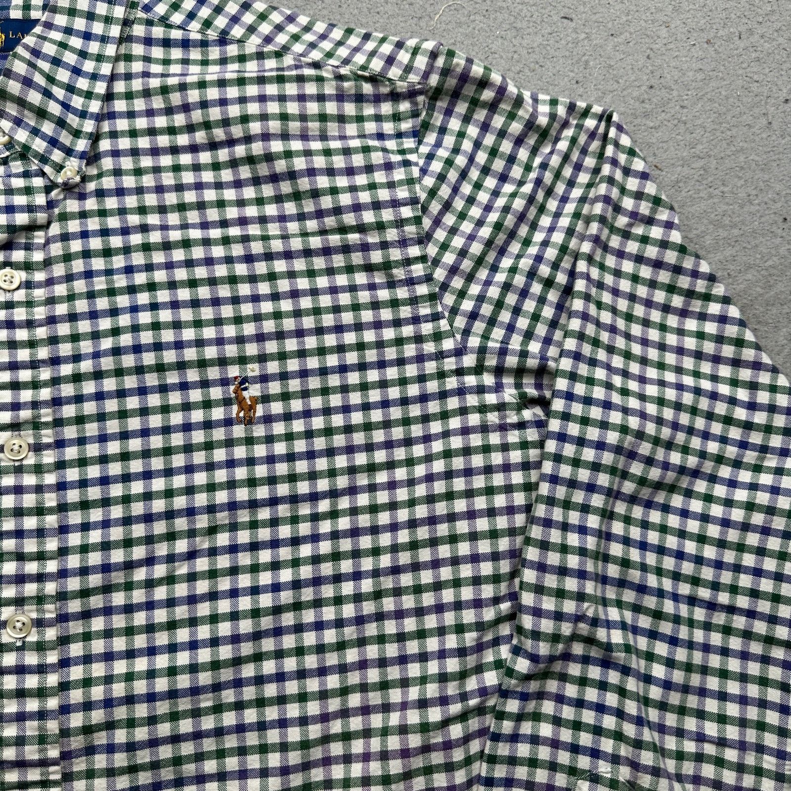 Ralph Lauren Ralph Lauren Gingham Check Button Down Shirt Men Large Green Size US L / EU 52-54 / 3 - 8 Thumbnail