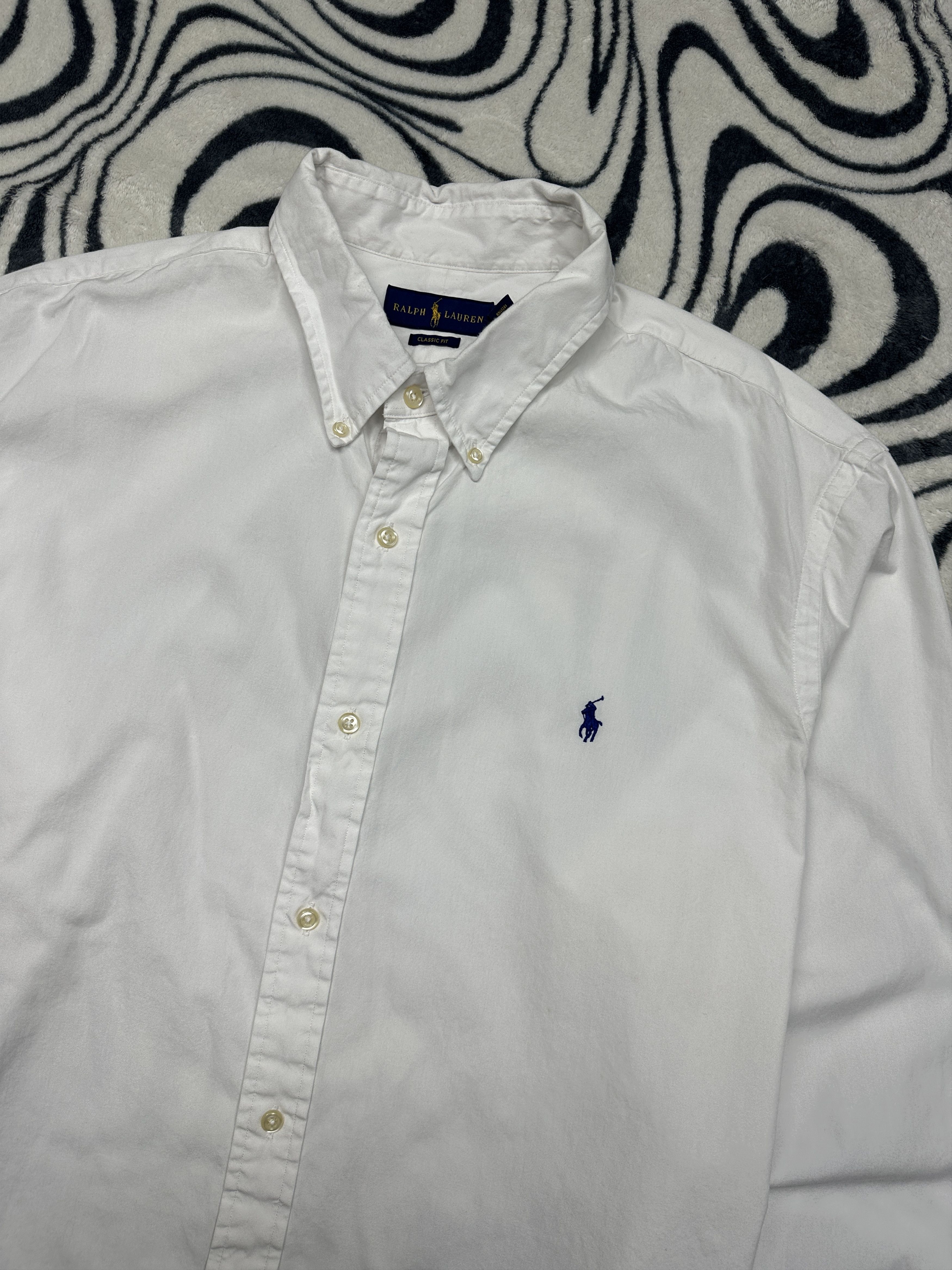 Polo Ralph Lauren Polo Ralph Lauren Mens Long Sleeve White Shirt Size US XXL / EU 58 / 5 - 2 Thumbnail