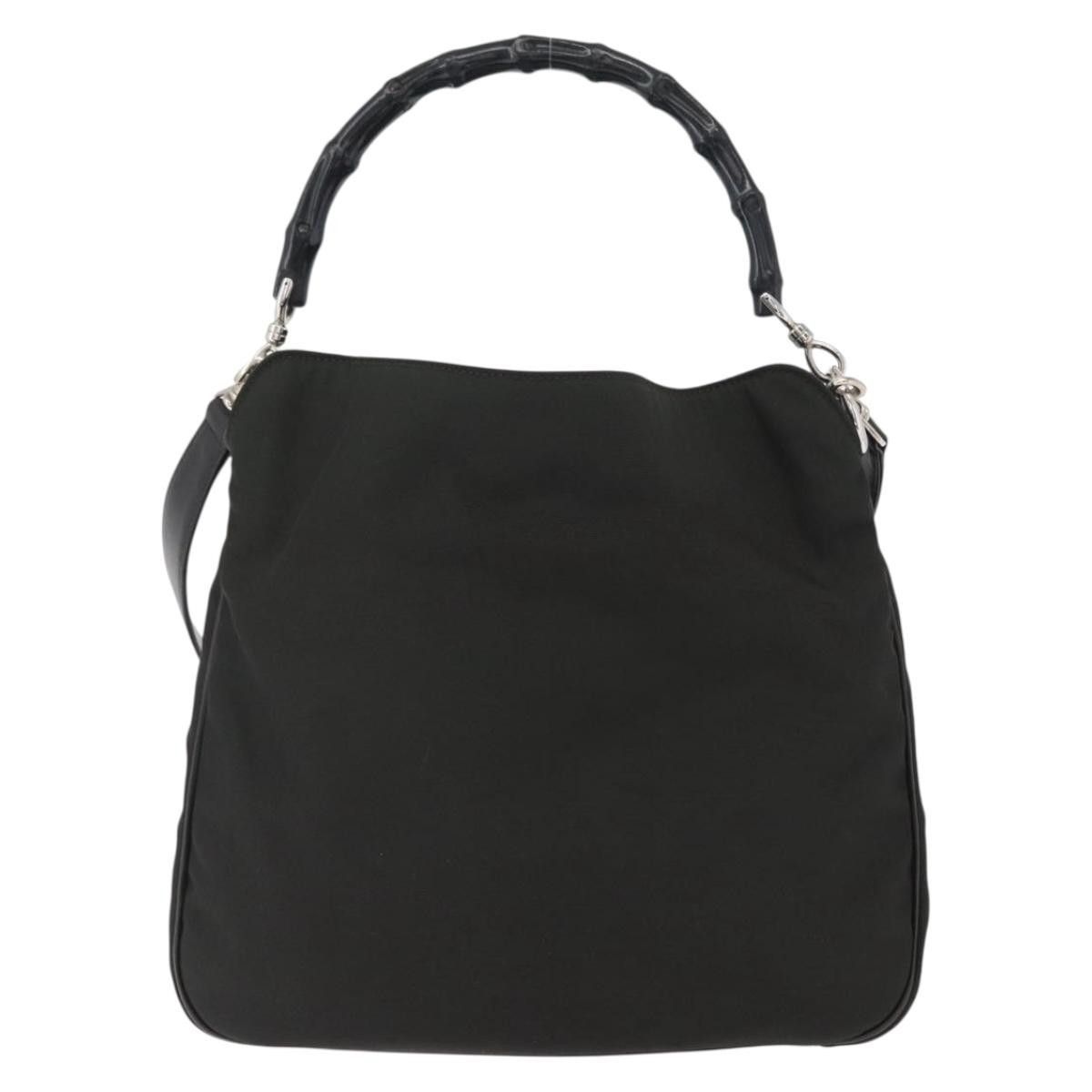 Gucci Gucci Vintage Bamboo Handle Nylon Size ONE SIZE - 1 Thumbnail