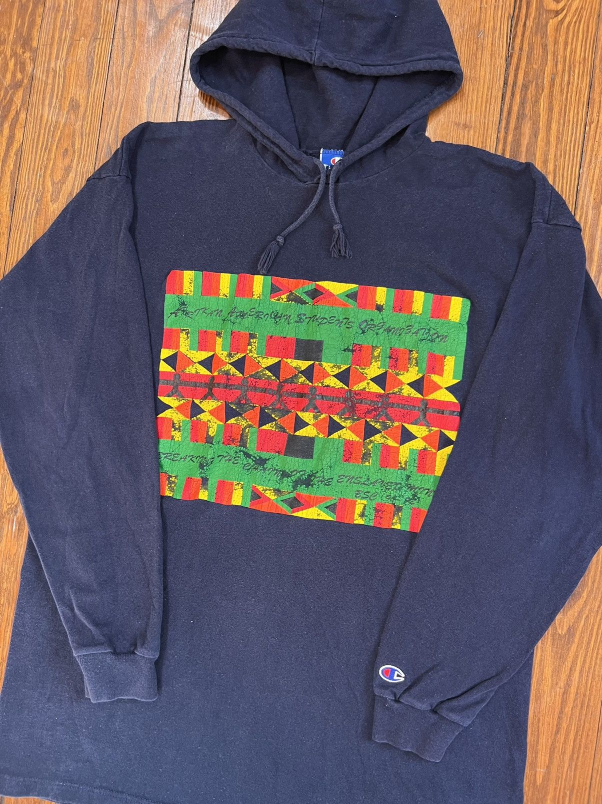 Champion × Vintage Vintage 90s African American Student Champion Hoodie 1992 Size US XL / EU 56 / 4 - 1 Thumbnail