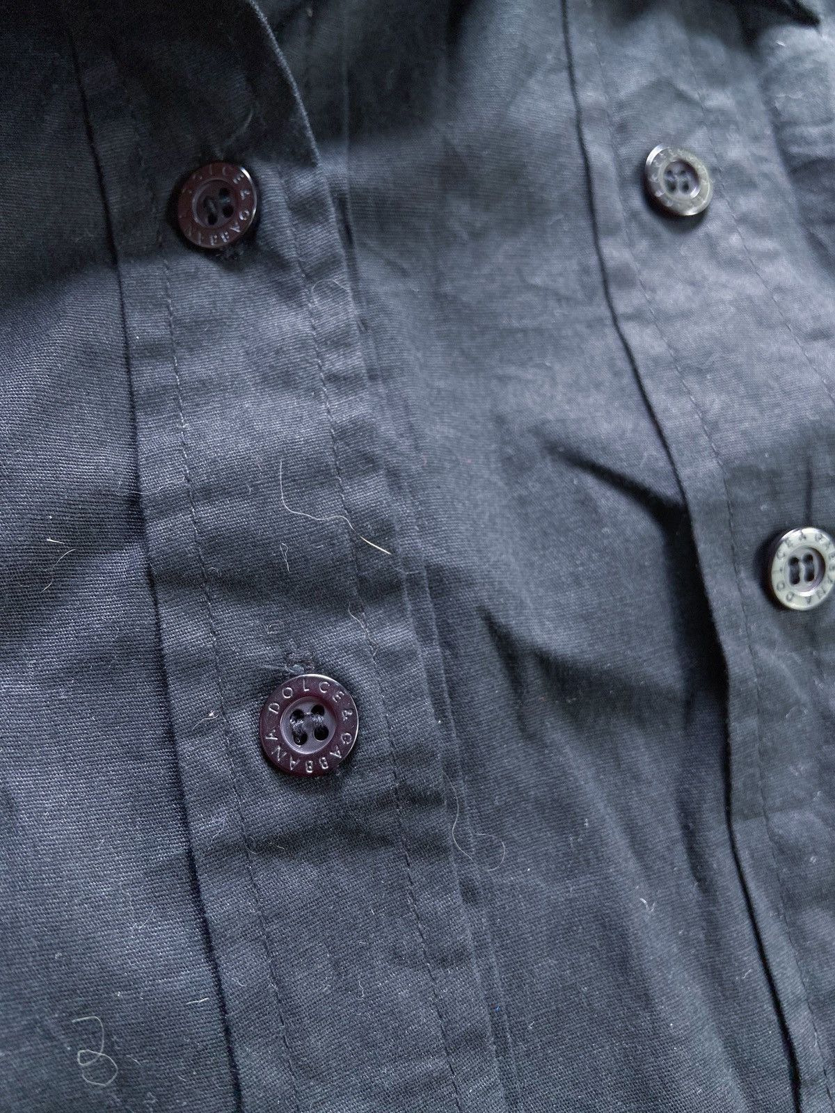 Dolce & Gabbana DOLCE & GABBANA ARCHIVE DOUBLE BUTTONS BLACK SHIRT Size M / US 6-8 / IT 42-44 - 7 Thumbnail