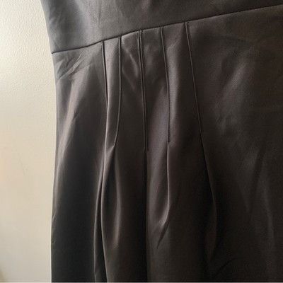 Other Bill Levkoff MIDI Black Coctail Sleeveless Satin Dress Size Size L / US 10 / IT 46 - 8 Thumbnail