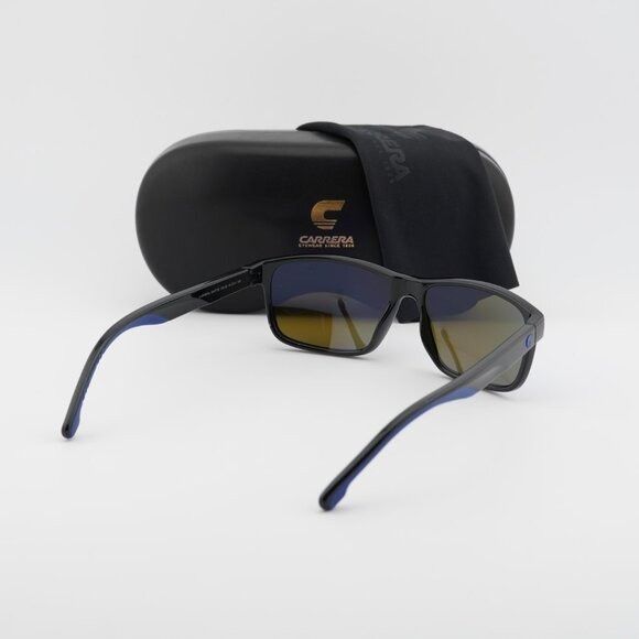 Carrera CARRERA 2047T/S 0D51 Z0 Sunglasses Black/Blue Rectangle Size ONE SIZE - 11 Thumbnail