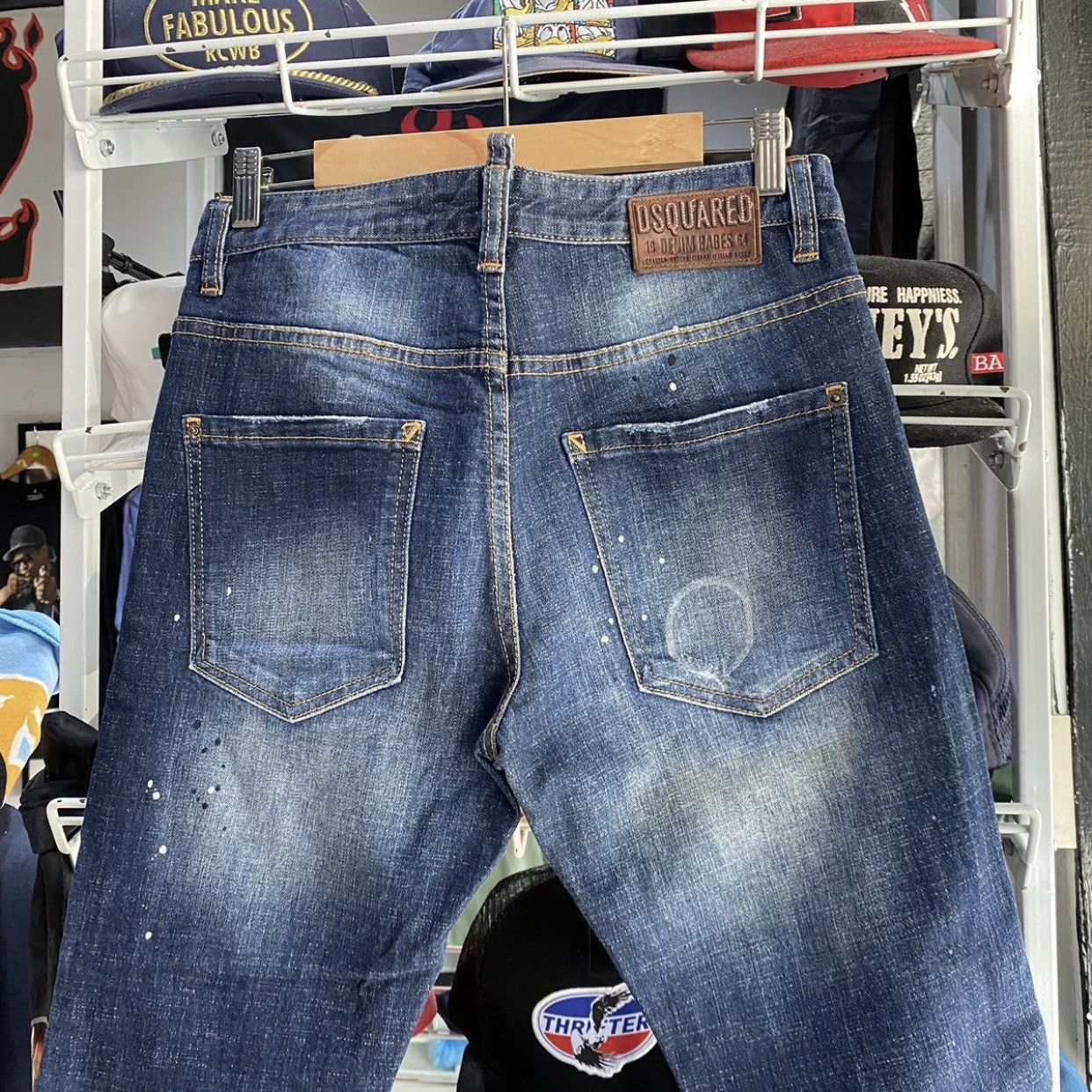 Dsquared2 Dsquared2 Paint Splatter Distressed Denim Babes Jeans Blue Size US 30 / EU 46 - 3 Thumbnail