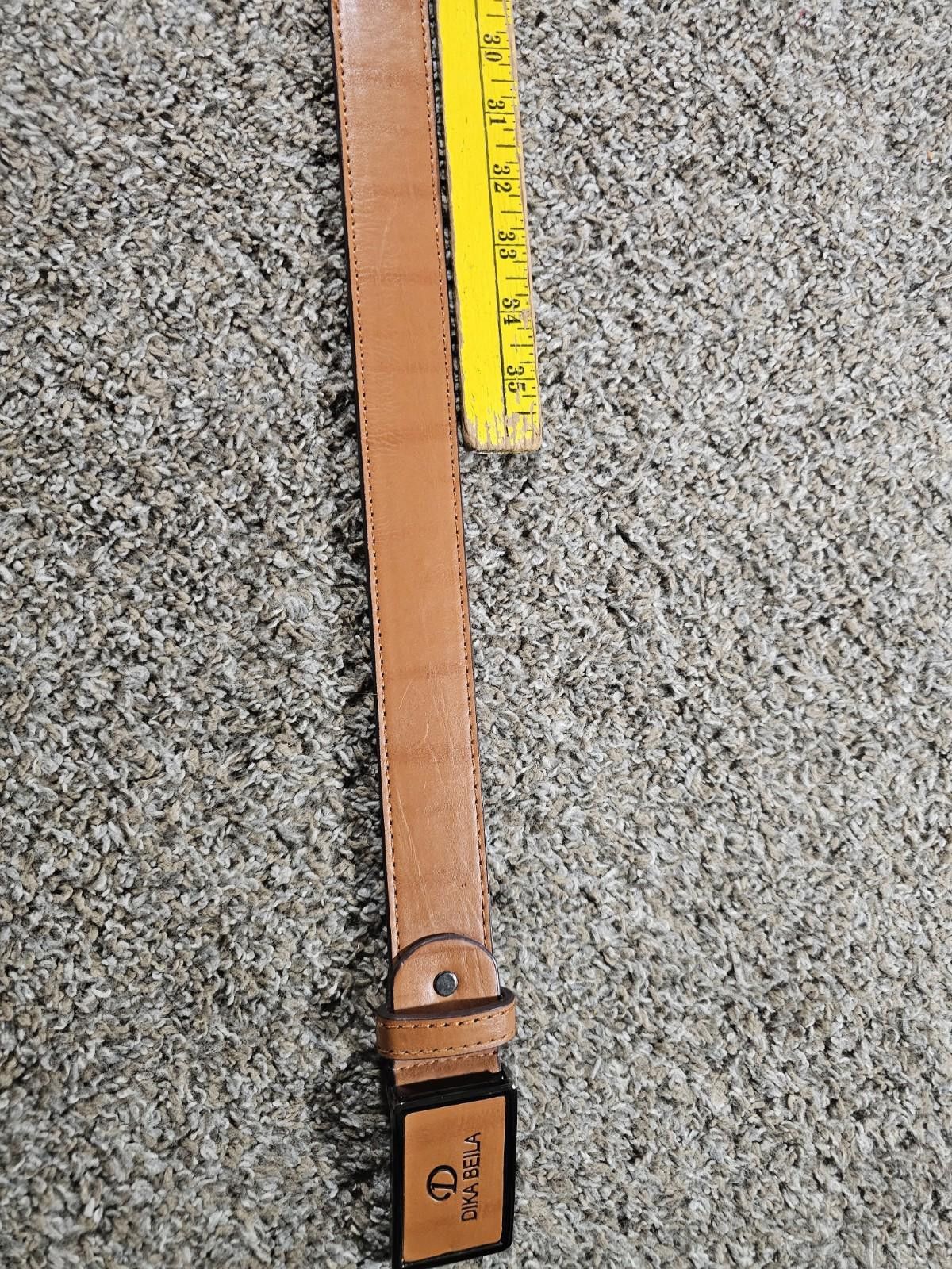 Designer DIKA BEILA Mens Leather Belt Brown Very Soft Size ONE SIZE - 1 Thumbnail