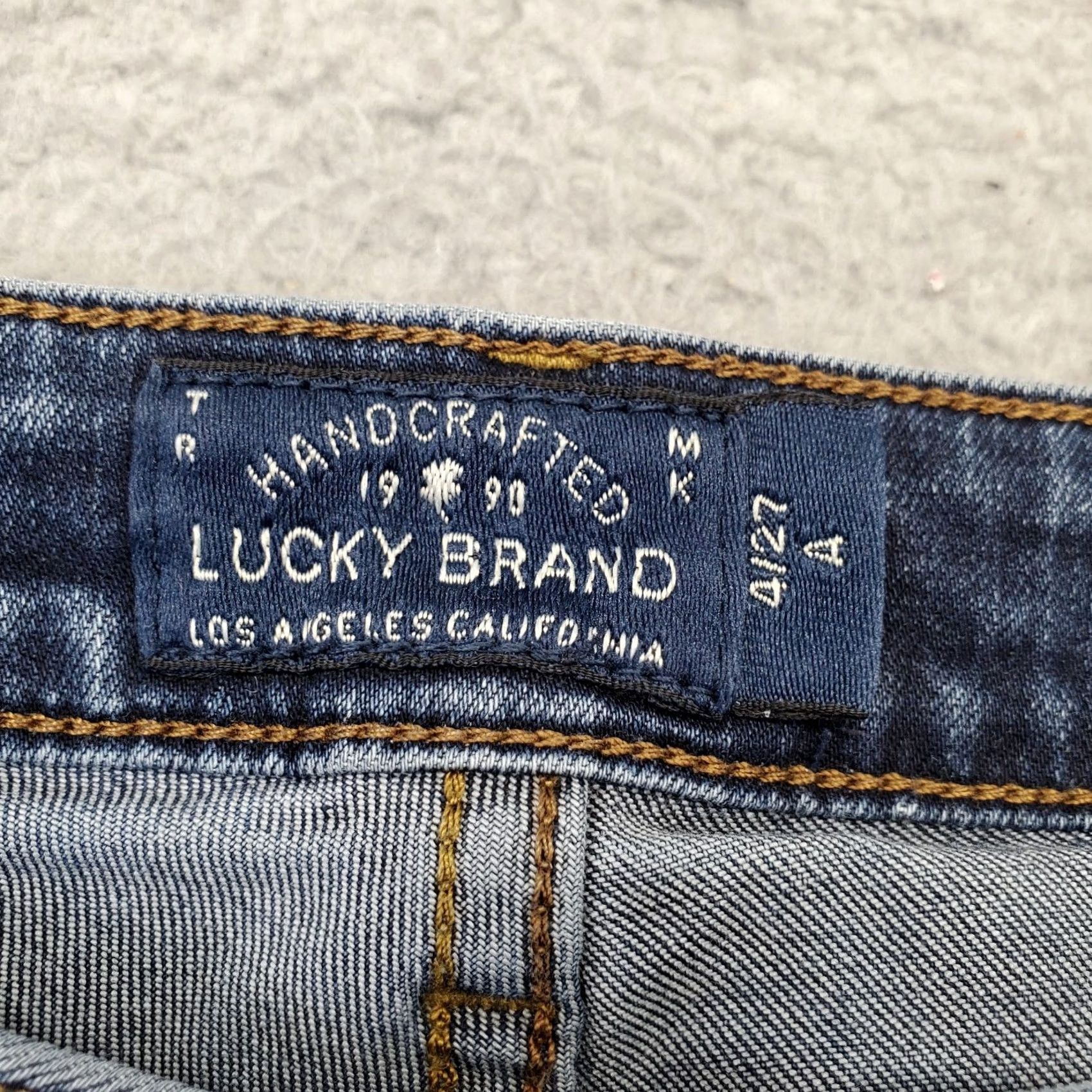 Lucky Brand Lucky Brand Jeans Womens Navy Denim 5-Pocket Faded Whiskered Straight Leg Size 4 Pants Size 27" / US 4 / IT 40 - 6 Thumbnail