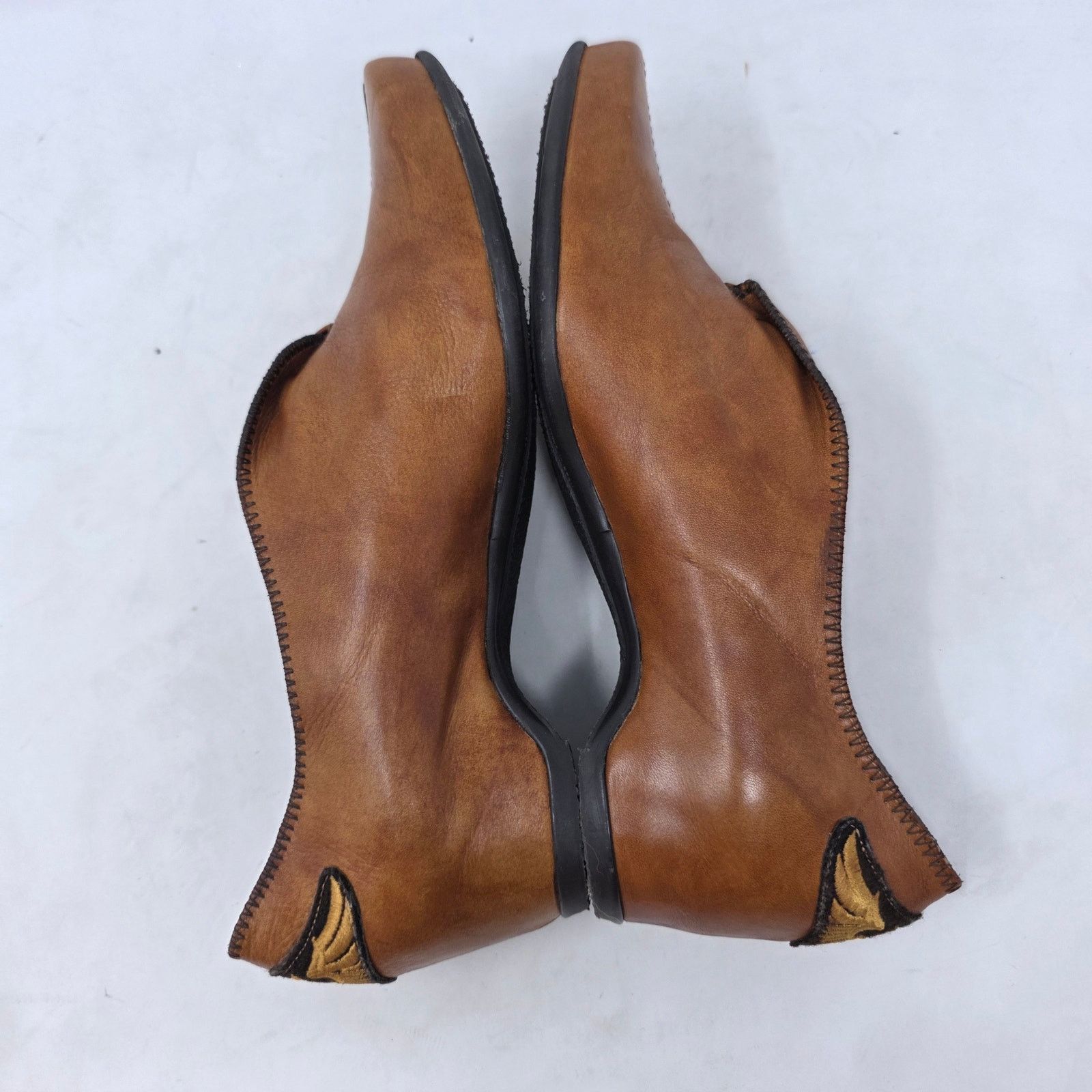 Other Hispanitas Brown Leather Low Heel Slip On Shoes Women Size 8 Size US 8 / IT 38 - 6 Thumbnail