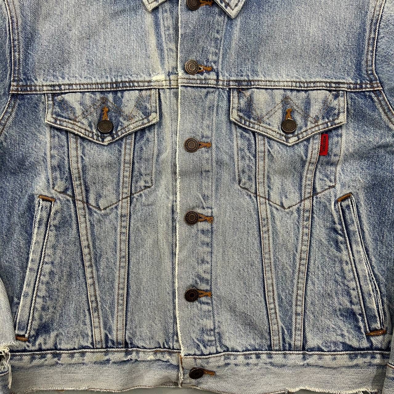 Vintage × Wrangler DaBomb🔥 Vintage Distressed Wrangler Denim Jacket Size US L / EU 52-54 / 3 - 8 Thumbnail