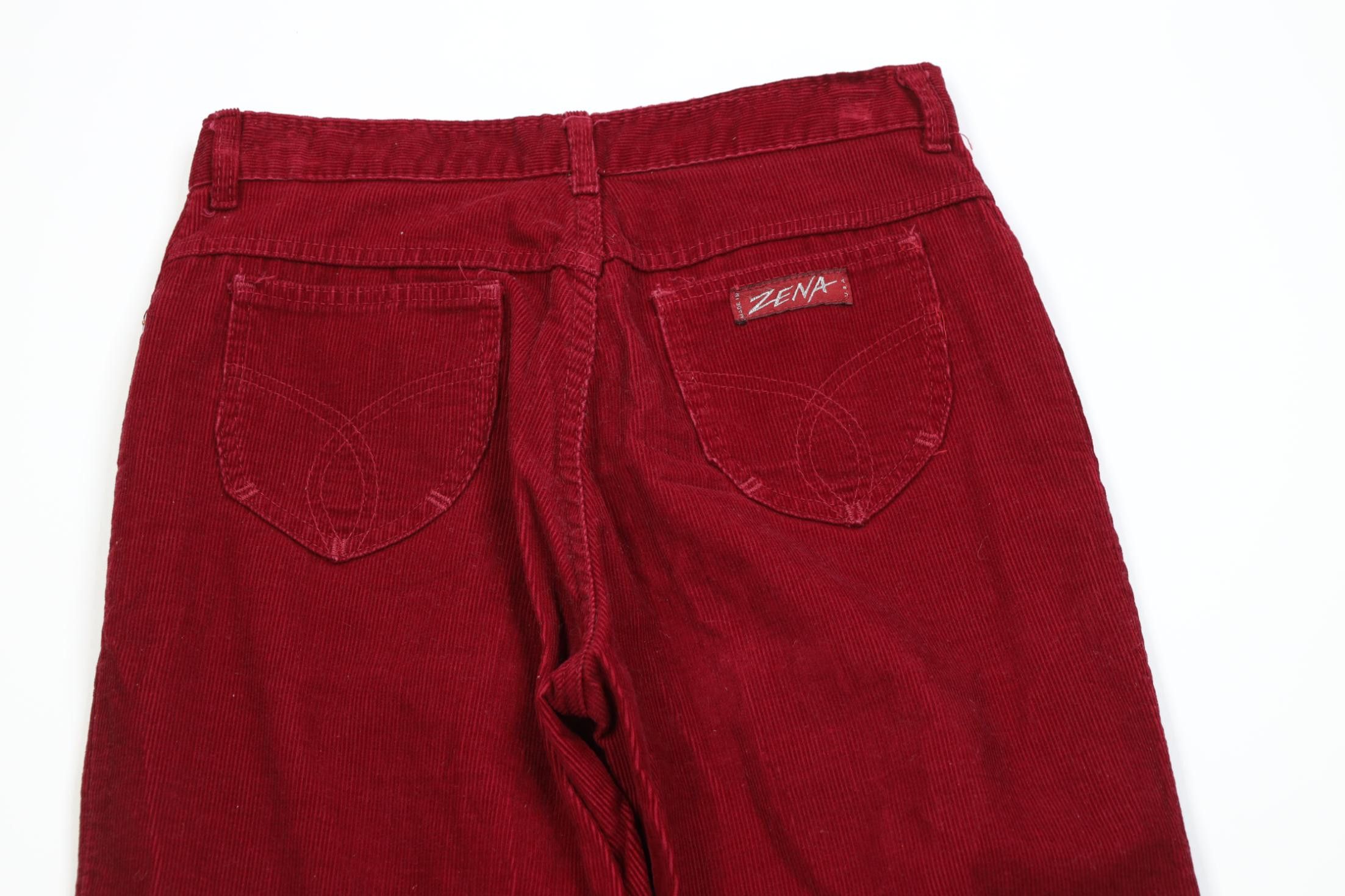 Vintage Vintage 70s 80s Streetwear Corduroy Chino Pants Red USA Size 34" / US 12 / IT 48 - 10 Thumbnail