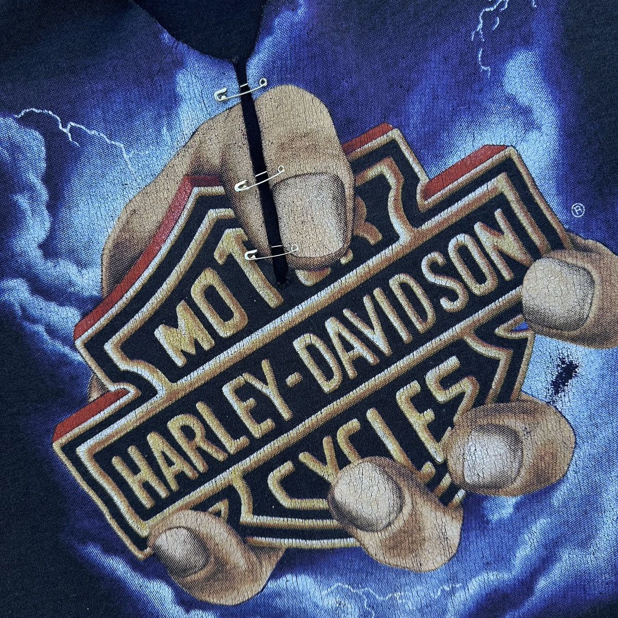Harley Davidson Vintage 90’s Harley Davidson Safety Pin Closure Graphic Tee Size US L / EU 52-54 / 3 - 4 Thumbnail