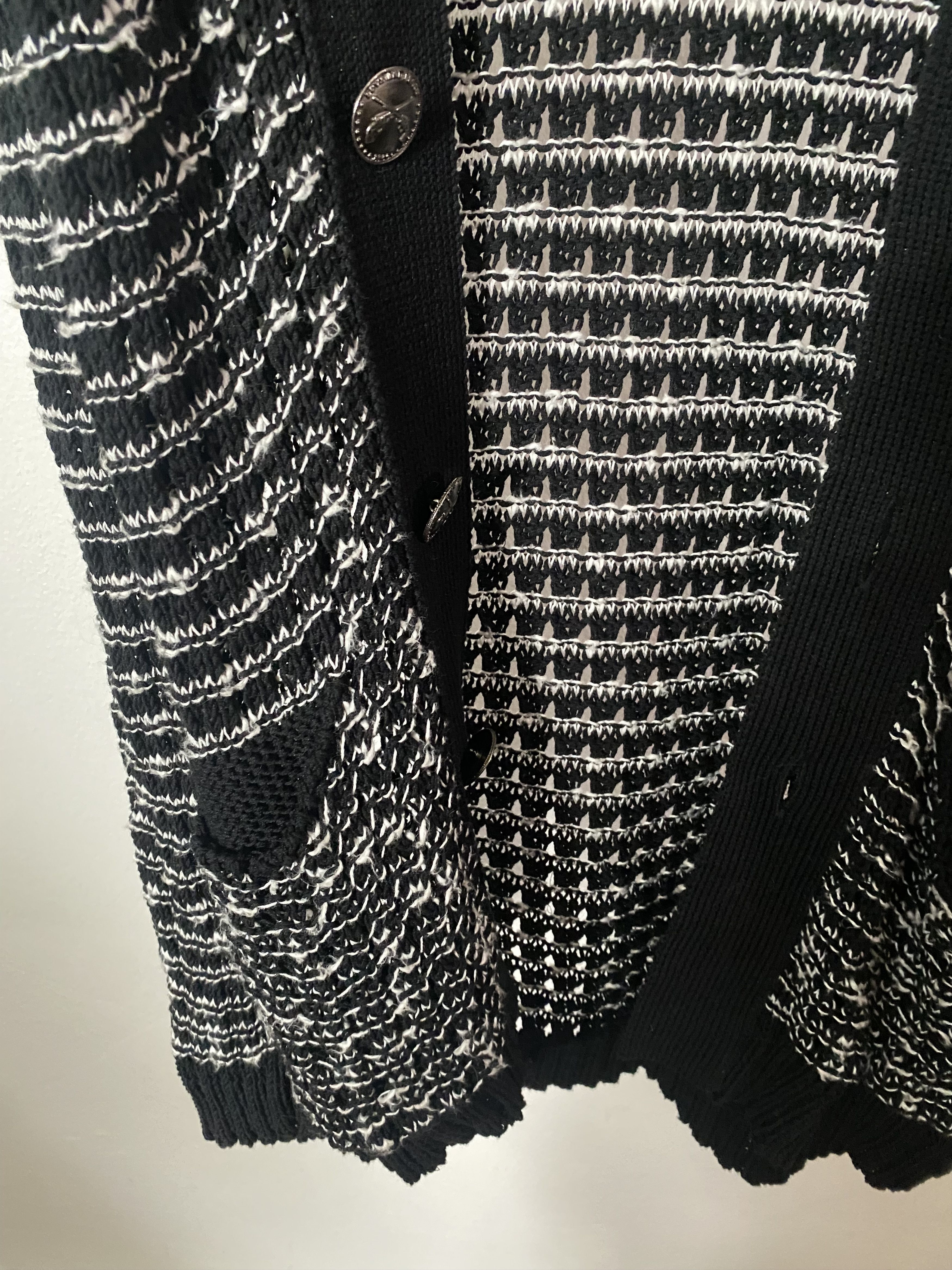 Navy Long Knit Cardigan, view 4
