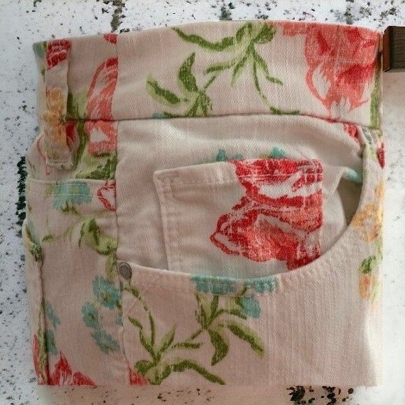 Chicos Chicos Girlfriend 5 Pocket Vintage Inspired Floral Ankle 4 Size 27" / US 4 / IT 40 - 9 Thumbnail