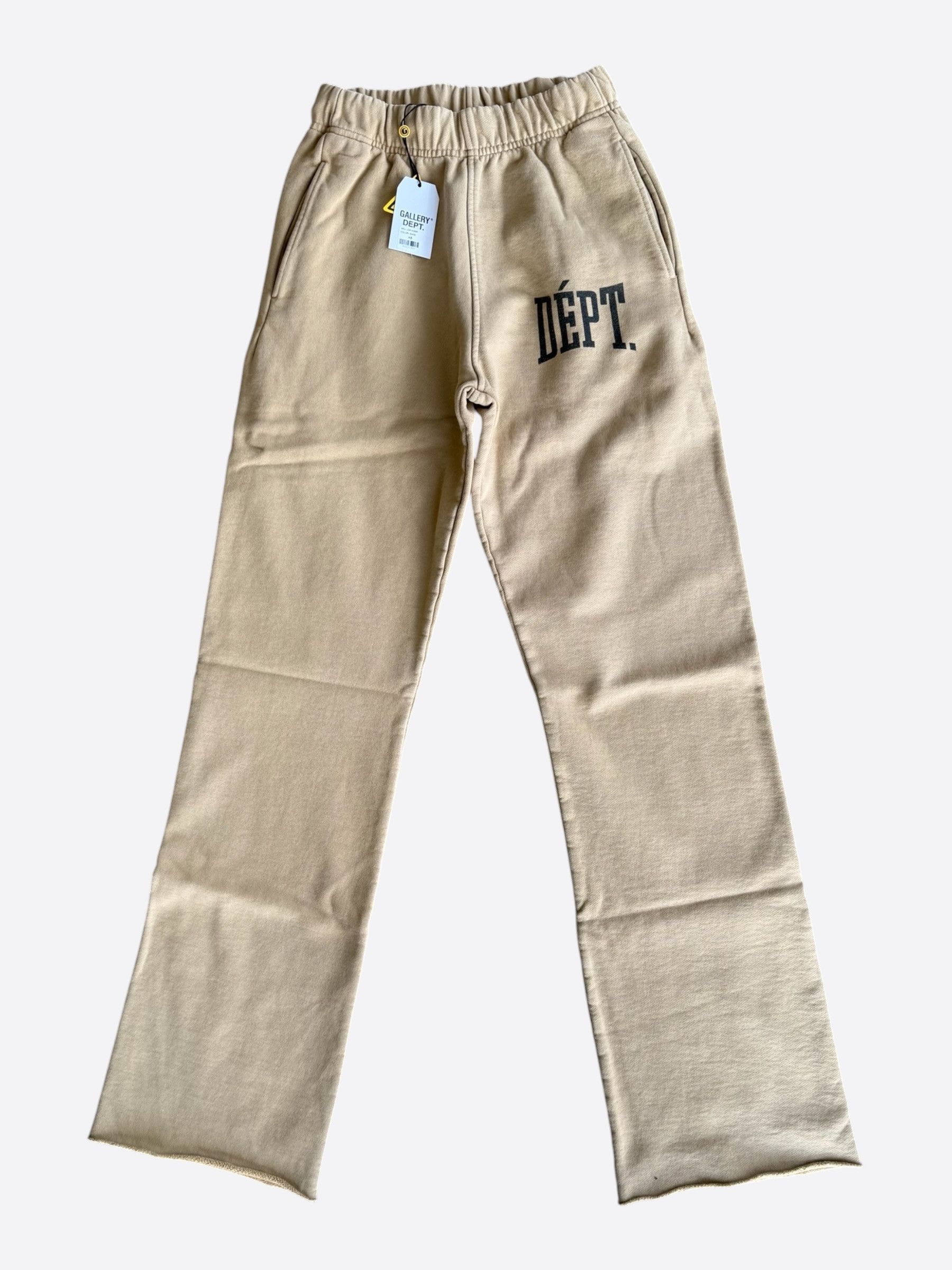 Gallery Dept. Gallery Dept Beige & Black Dept Logo Sweatpants Size US 34 / EU 50 - 1 Thumbnail