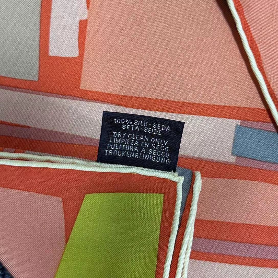 Hermes HERMES Surfing Series Silk Scarf Orange Size ONE SIZE - 6 Thumbnail