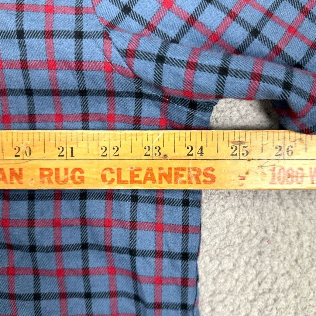 ASH VINTAGE Porter Ash Flannel Shirt Men XL Blue Plaid Cashmere Blend Button Down Pocket NEW Size US XL / EU 56 / 4 - 6 Thumbnail