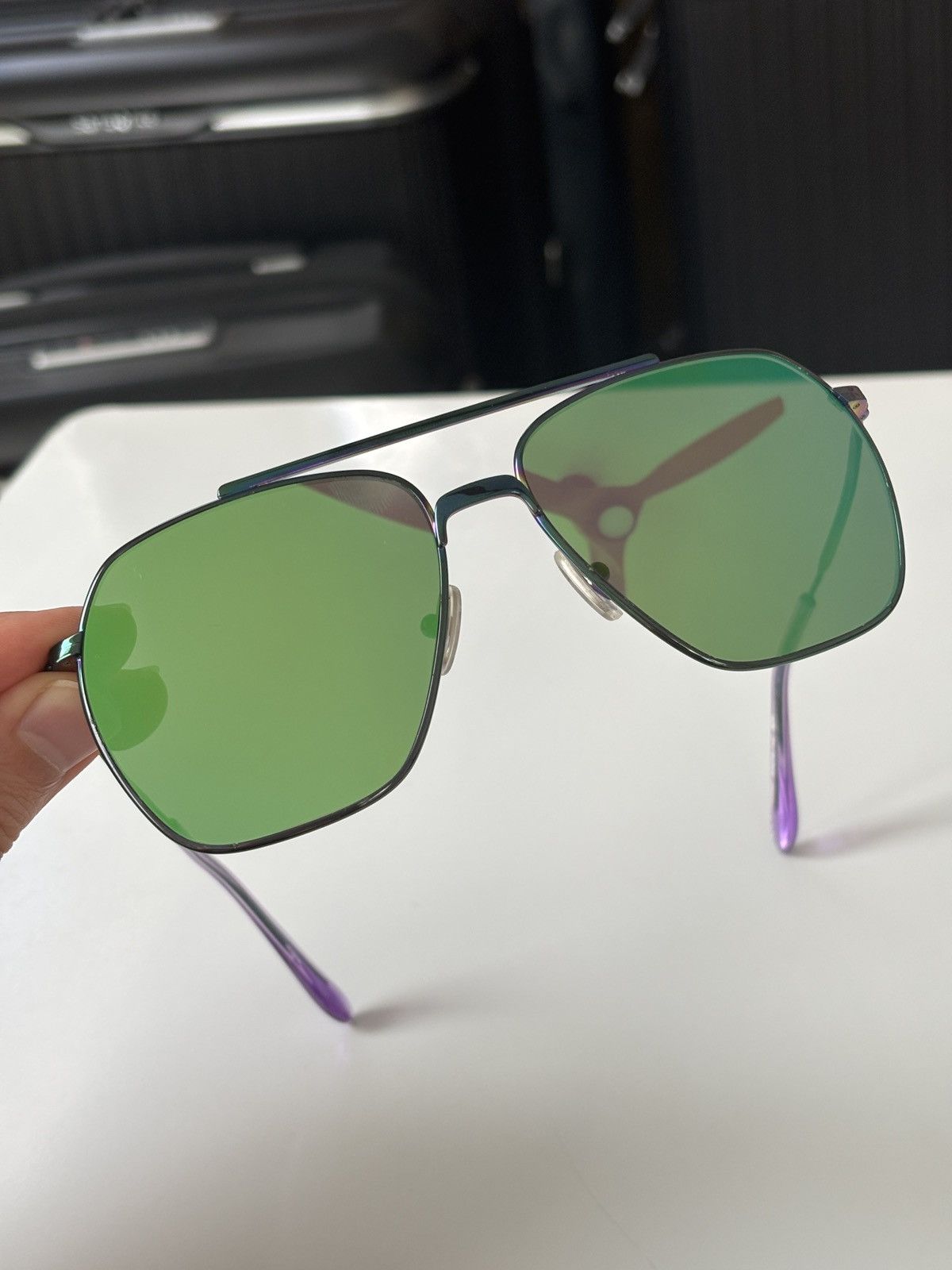 Acne Studios Acne Studios Sunglasses in Green Multicolor Size ONE SIZE - 1 Thumbnail
