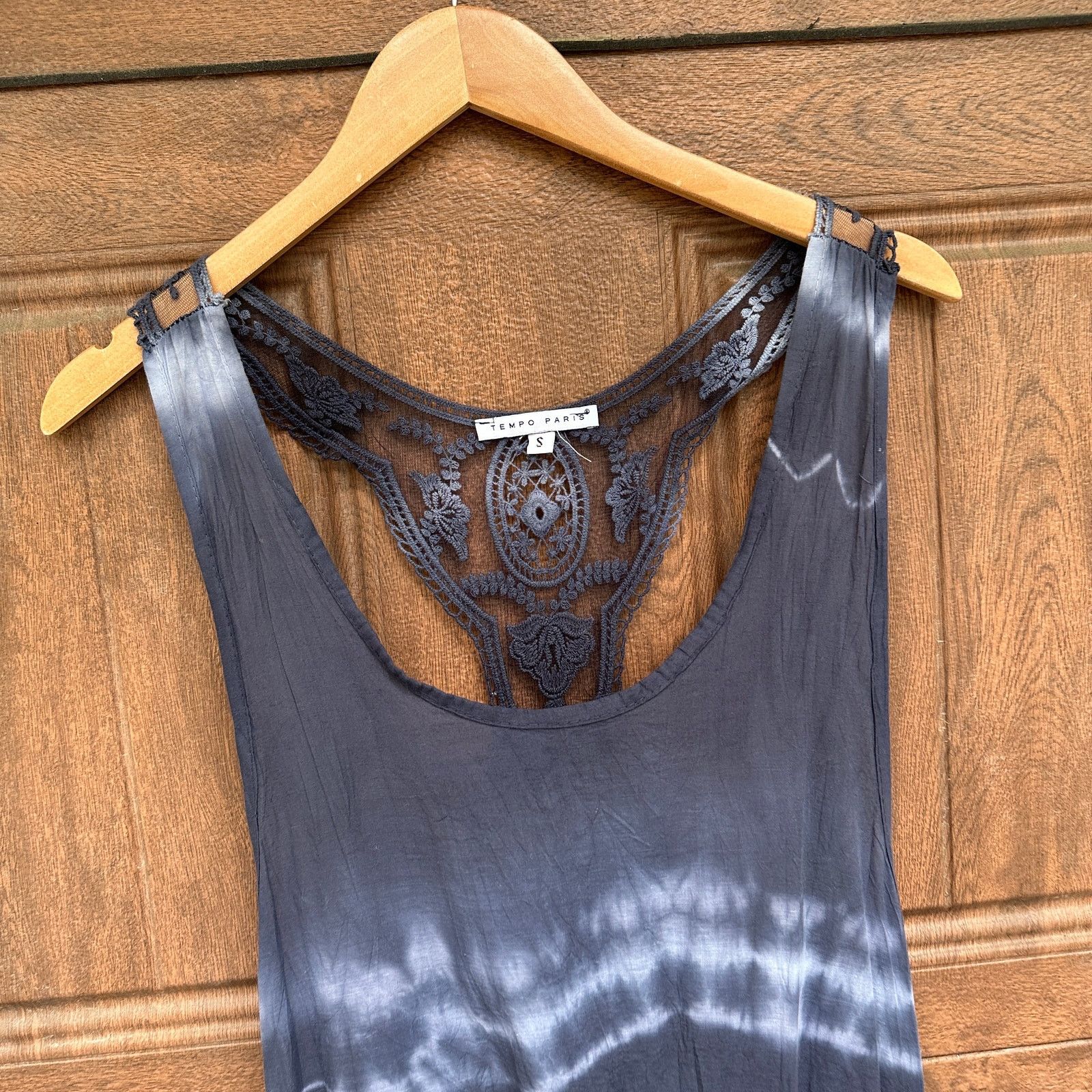 Other Tempo Paris Dress Blue Tie Dye Flowy Gauze Beach Coverup S Size S / US 4 / IT 40 - 4 Thumbnail