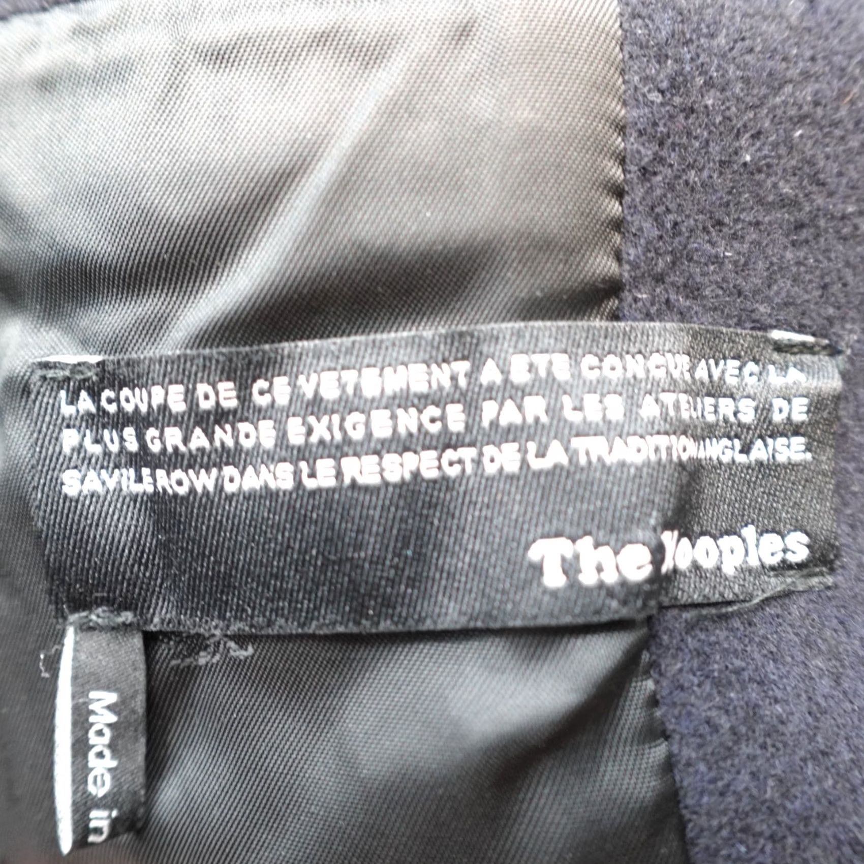 The Kooples The Kooples Coat Pea Blue Wool Blend Double Breasted 38 Wool Navy Trim Mens Jacket Coat Size US XXS / EU 40 - 2 Thumbnail