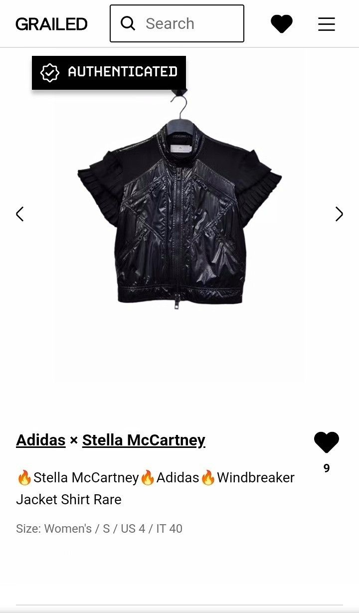 Adidas × Stella McCartney 🔥Stella McCartney🔥Adidas🔥Windbreaker Jacket Shirt Rare Size S / US 4 / IT 40 - 22 Thumbnail