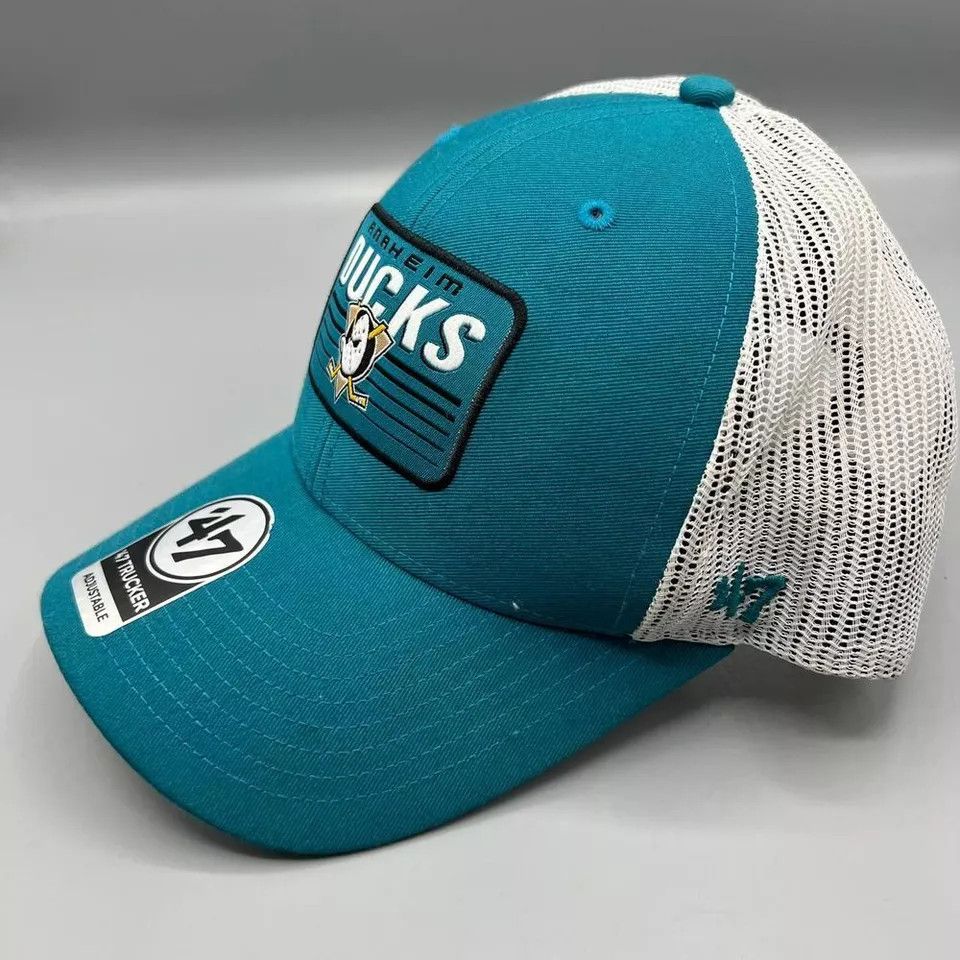 47 Mighty Ducks Trucker Hat Men 47 Brand NHL Snap Back Anaheim Size ONE SIZE - 2 Thumbnail