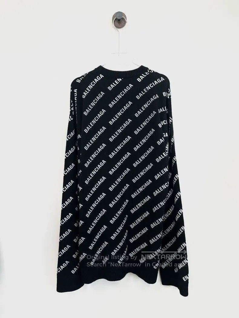 Balenciaga Balenciaga Black full print logo knitted sweater, size S Size US S / EU 44-46 / 1 - 2 Thumbnail