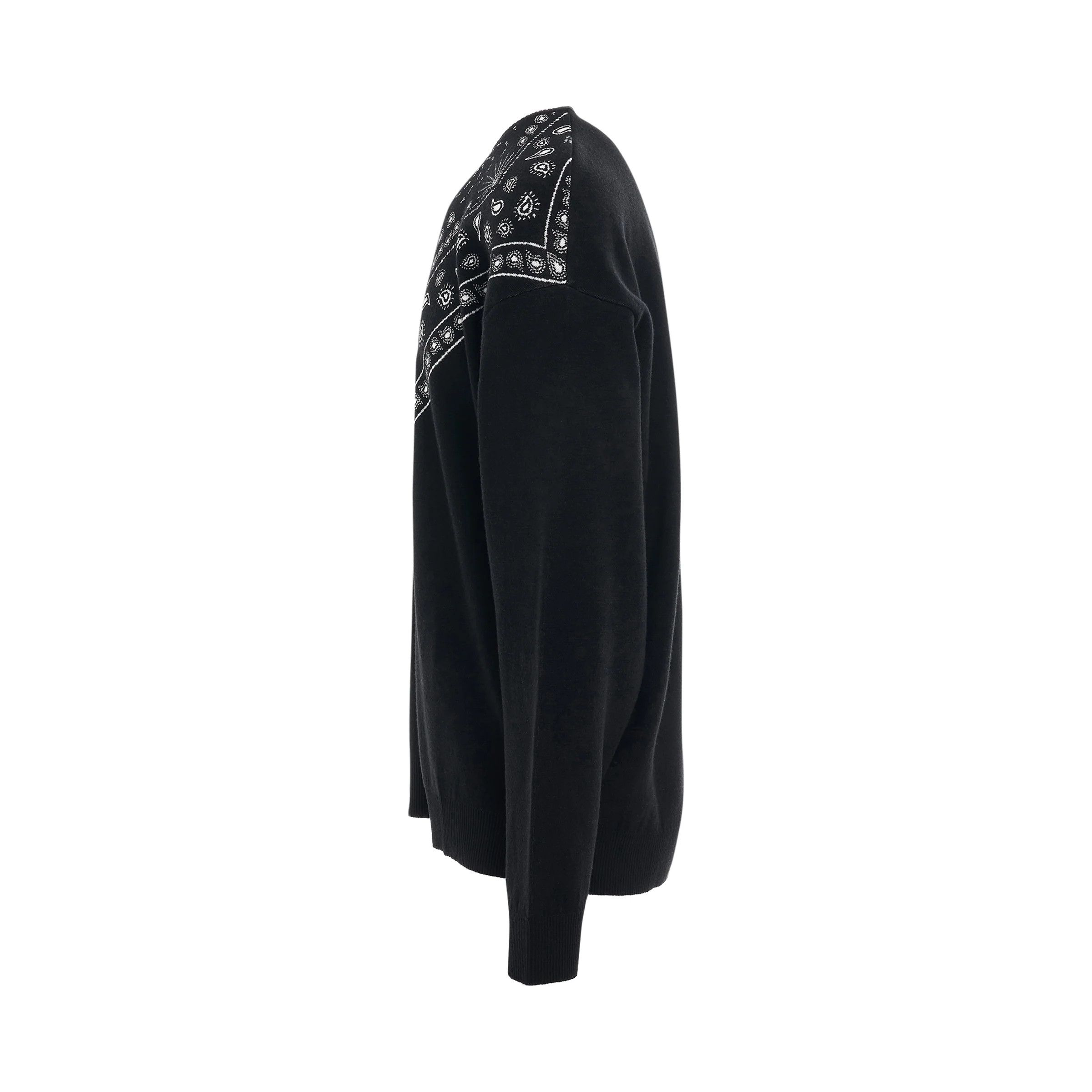 Marcelo Burlon o1mris0824 Crew Sweater in Black/White Size US S / EU 44-46 / 1 - 3 Thumbnail