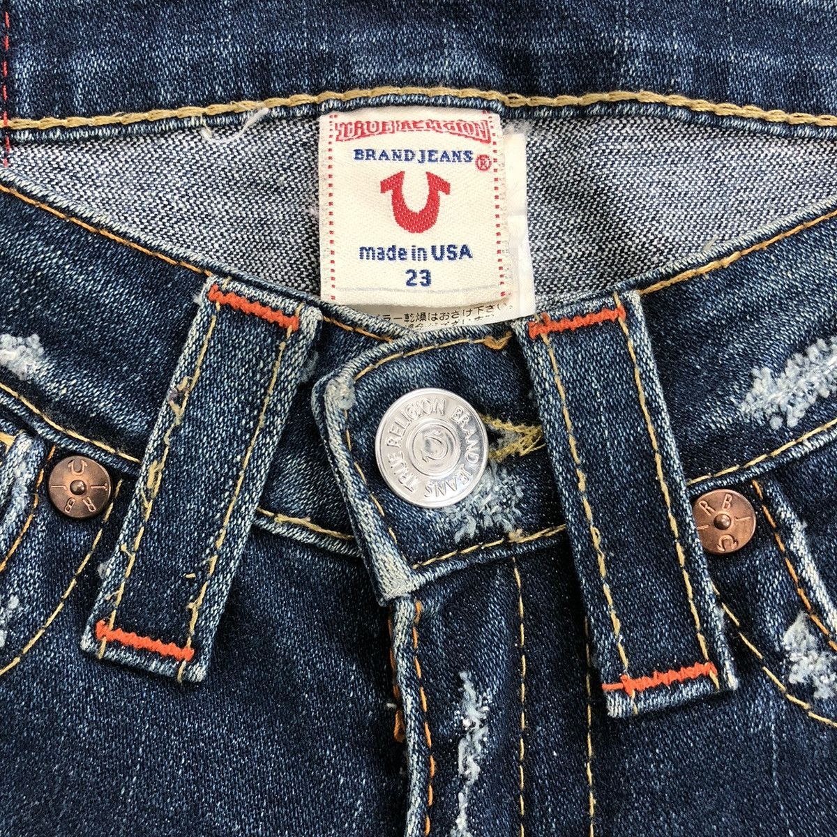 If Six Was Nine × Japanese Brand × True Religion Vintage True Relligion Distressed BootCut Flared Jeans LGB Size US 26 / EU 42 - 7 Thumbnail