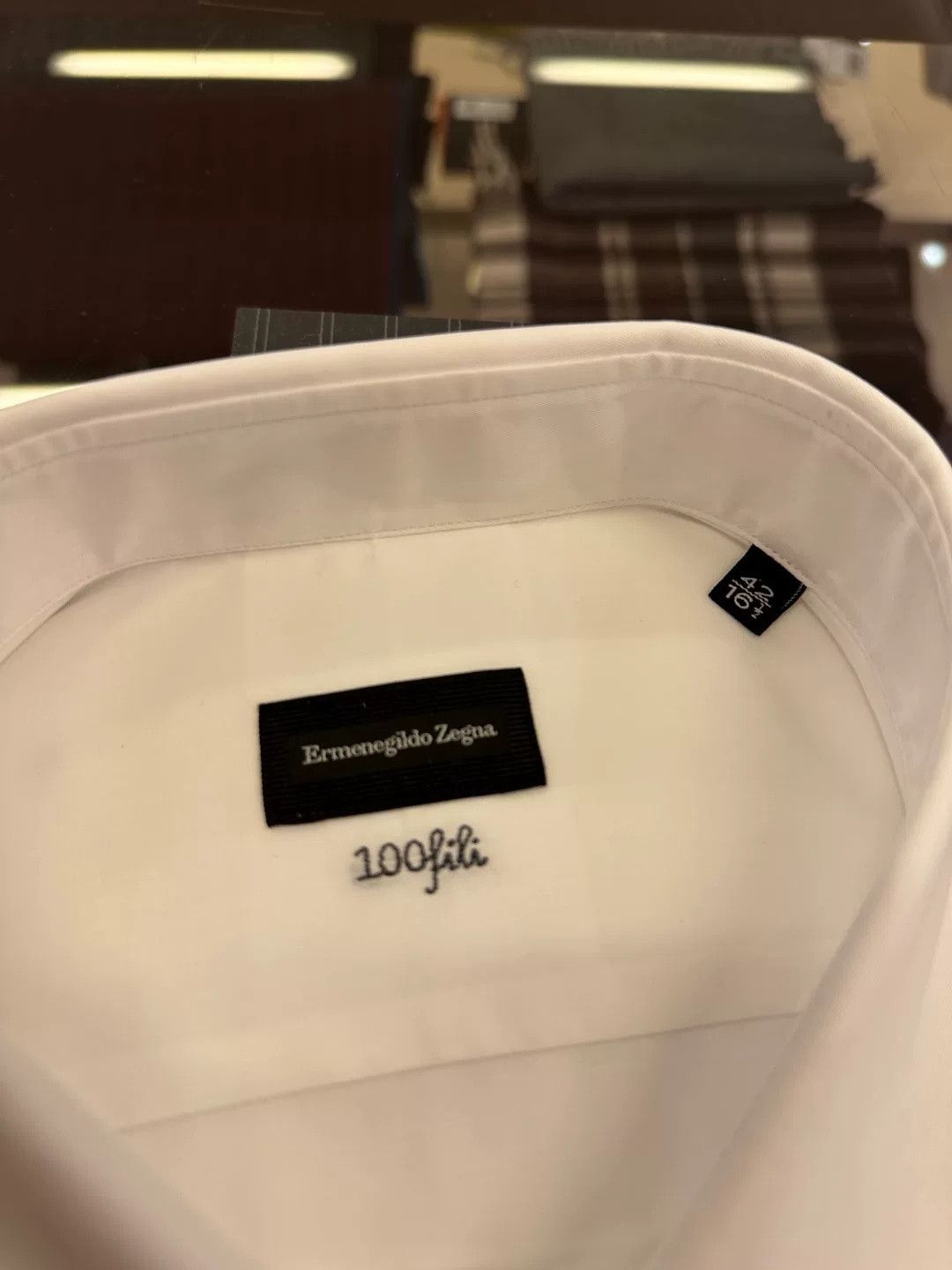 Ermenegildo Zegna Ermenegildo Zegna White Long-Sleeve Shirt Size US S / EU 44-46 / 1 - 5 Thumbnail
