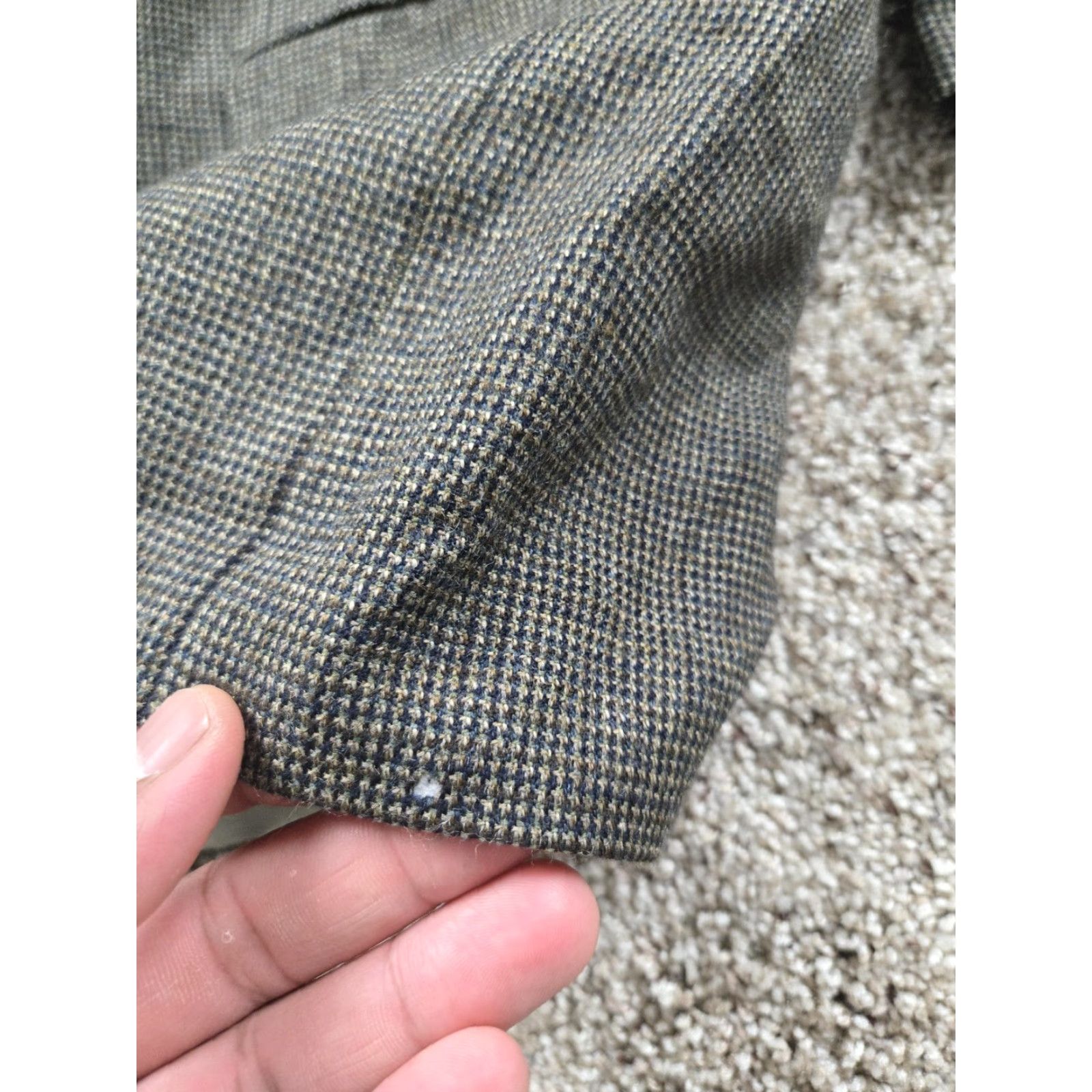 Polo Ralph Lauren VINTAGE Polo Ralph Lauren Mens Blazer Coat Wool 2 Piece Houndstooth Tweed 43R Gray Notch Lapel 90s Size US XL / EU 56 / 4 - 4 Thumbnail
